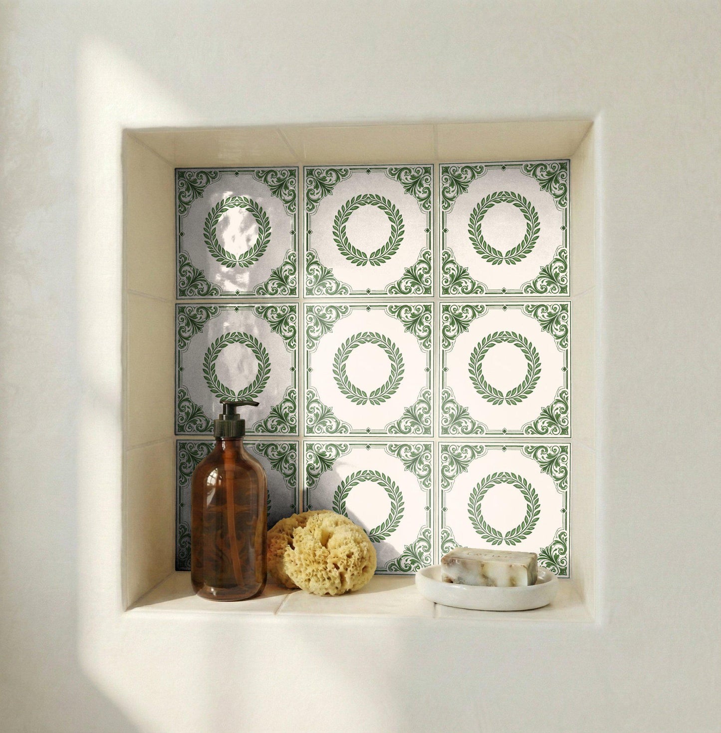 Carreau Rhodes Couronne de Laurier · Décor Nature