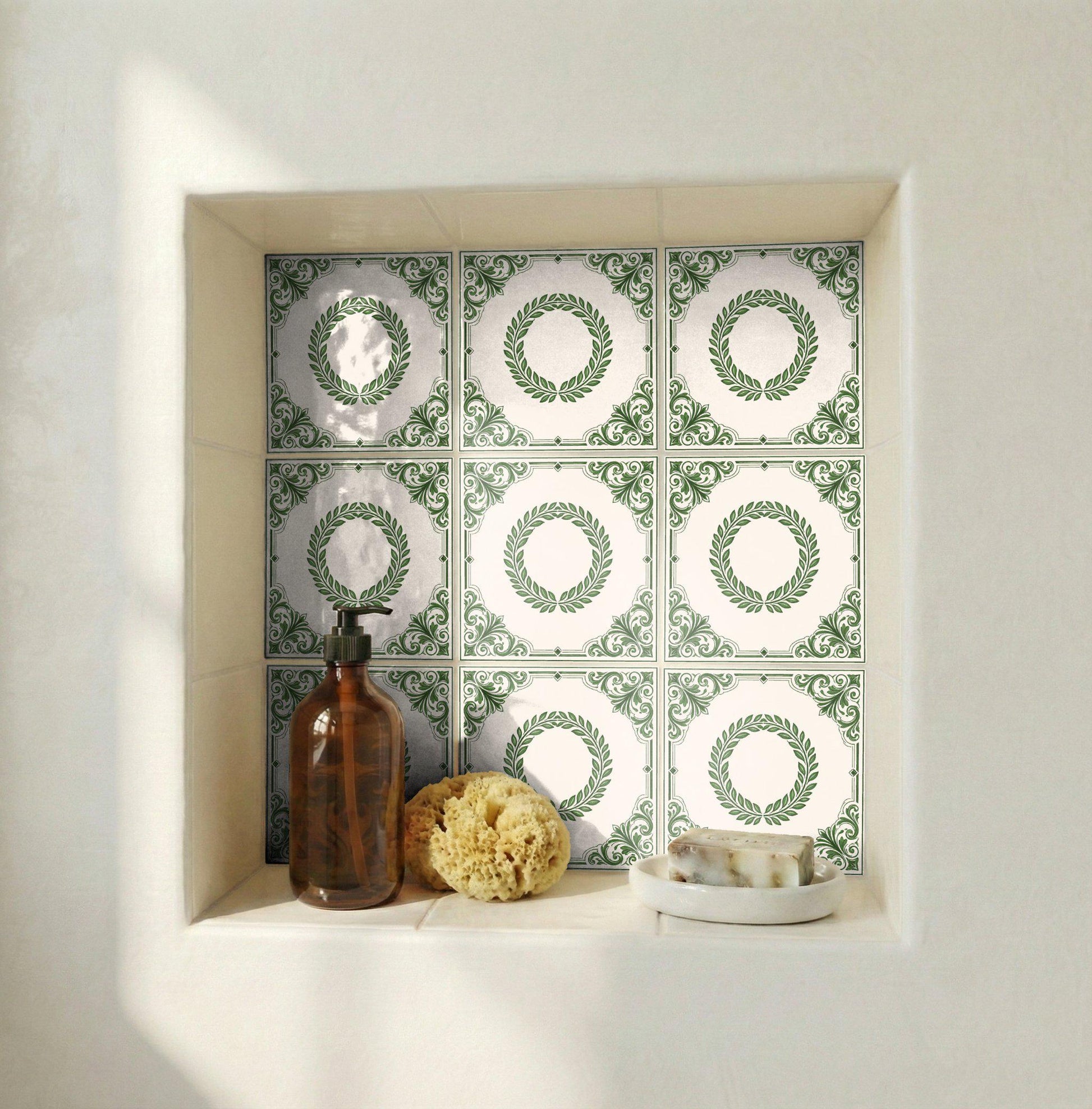 Carreau Rhodes Couronne de Laurier · Décor Nature