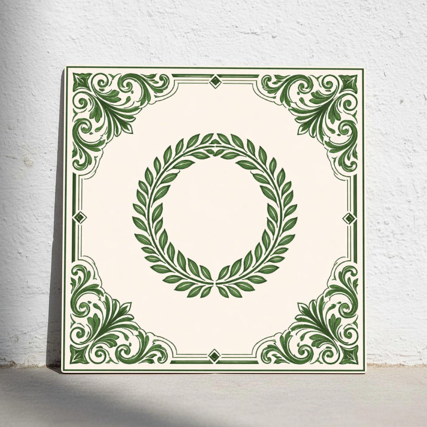 Carreau Rhodes Couronne de Laurier · Décor Nature