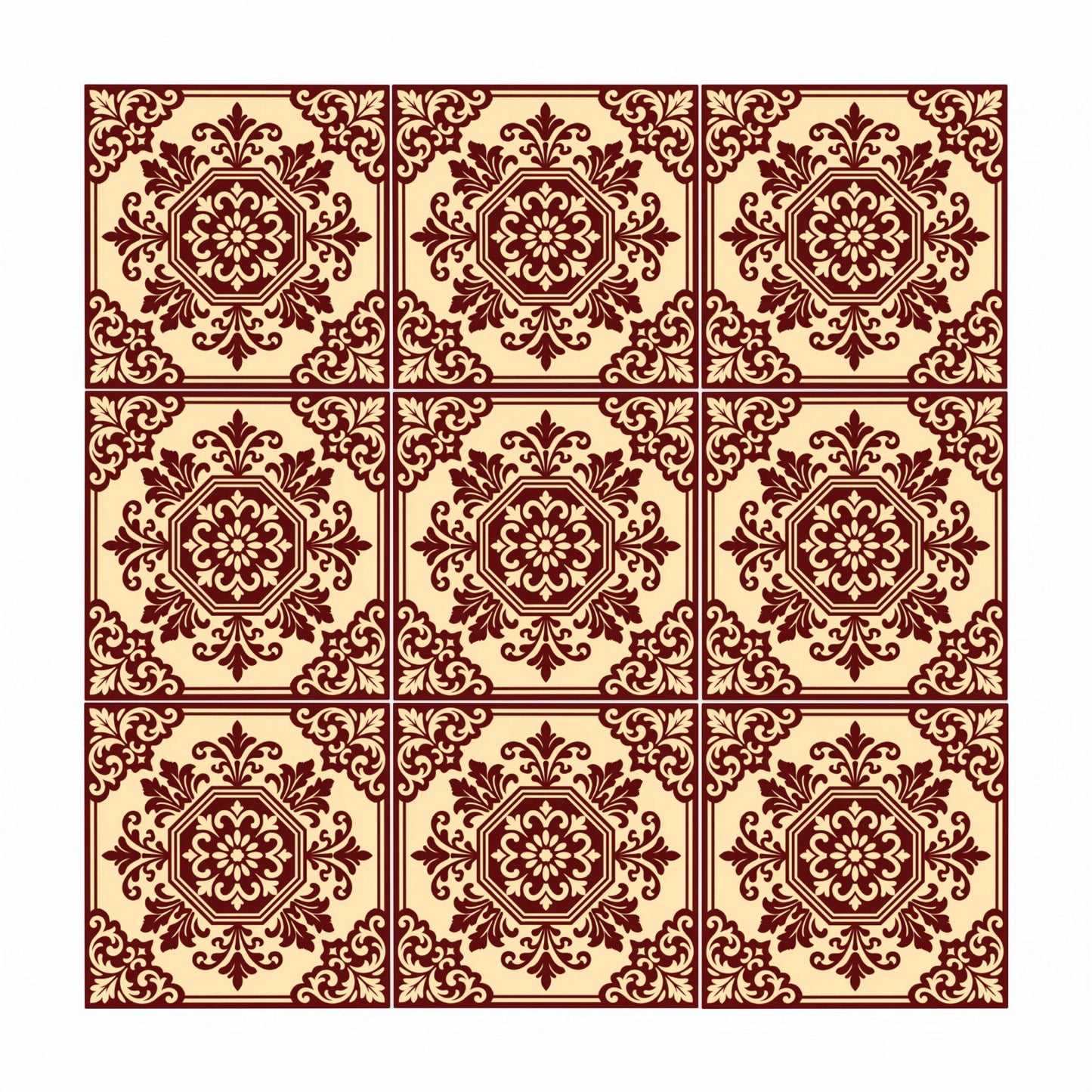 Florence Renaissance Terracotta · Carreau Mural — Géométrie aux Lignes Précises