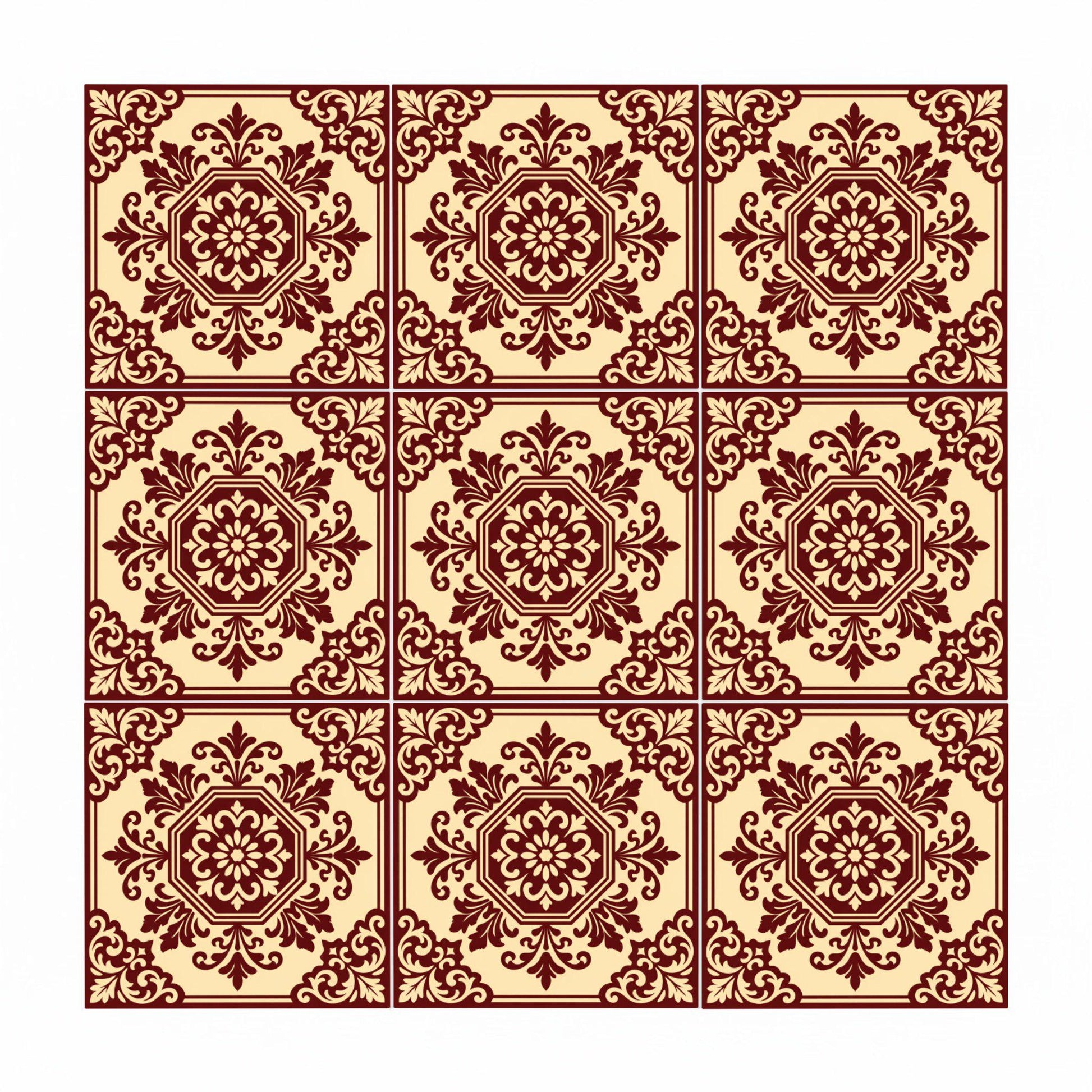 Florence Renaissance Terracotta · Carreau Mural — Géométrie aux Lignes Précises
