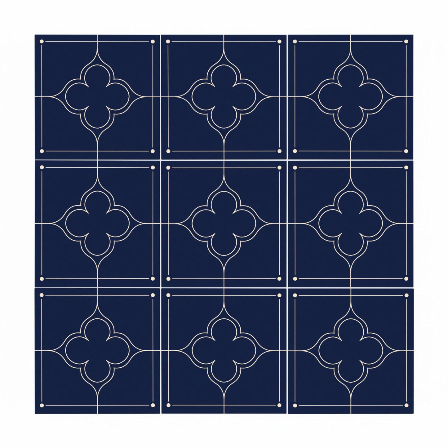 Ceramic Tile Paros Midnight — Vintage-Style Ornament
