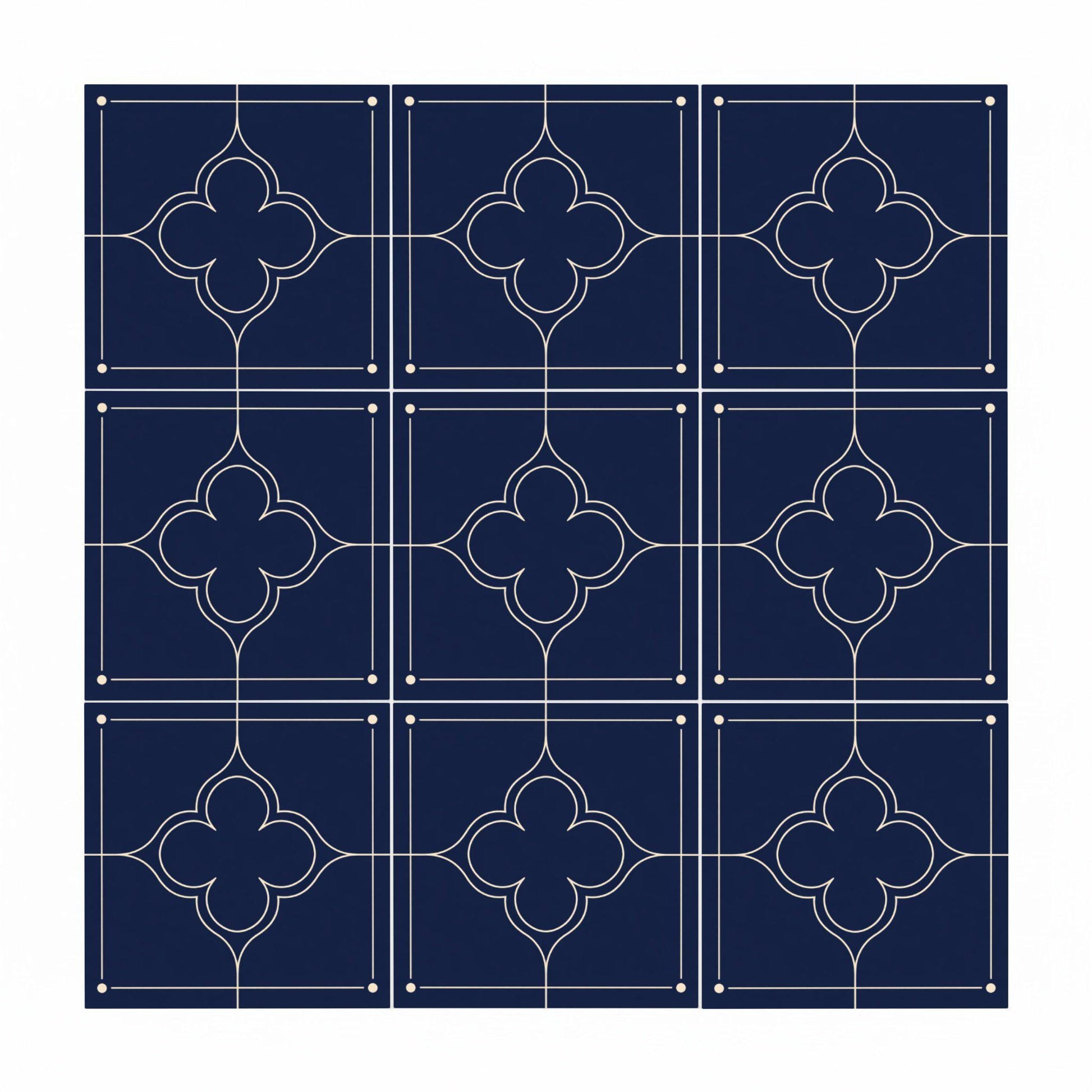 Ceramic Tile Paros Midnight — Vintage-Style Ornament