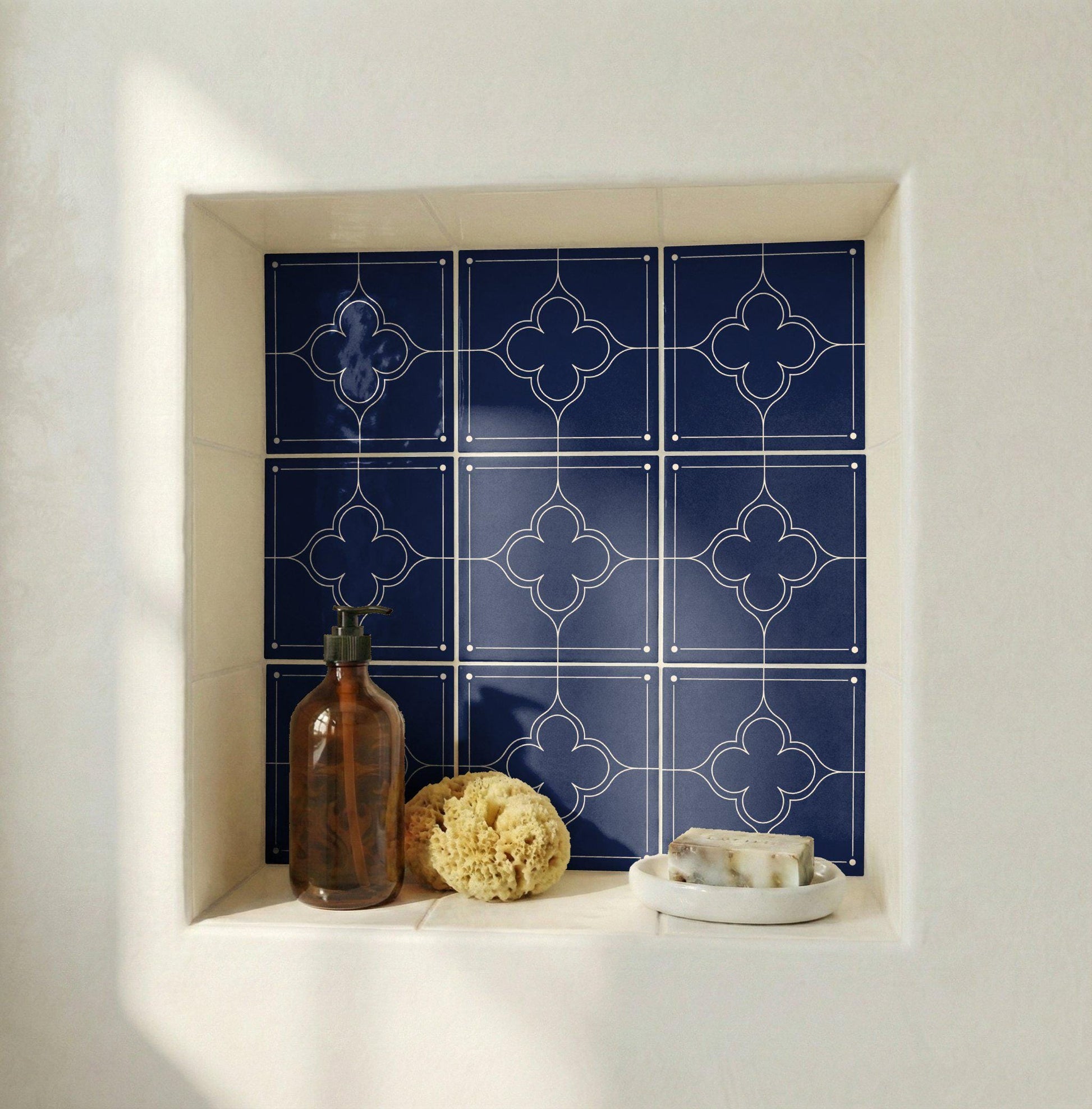 Ceramic Tile Paros Midnight — Vintage-Style Ornament