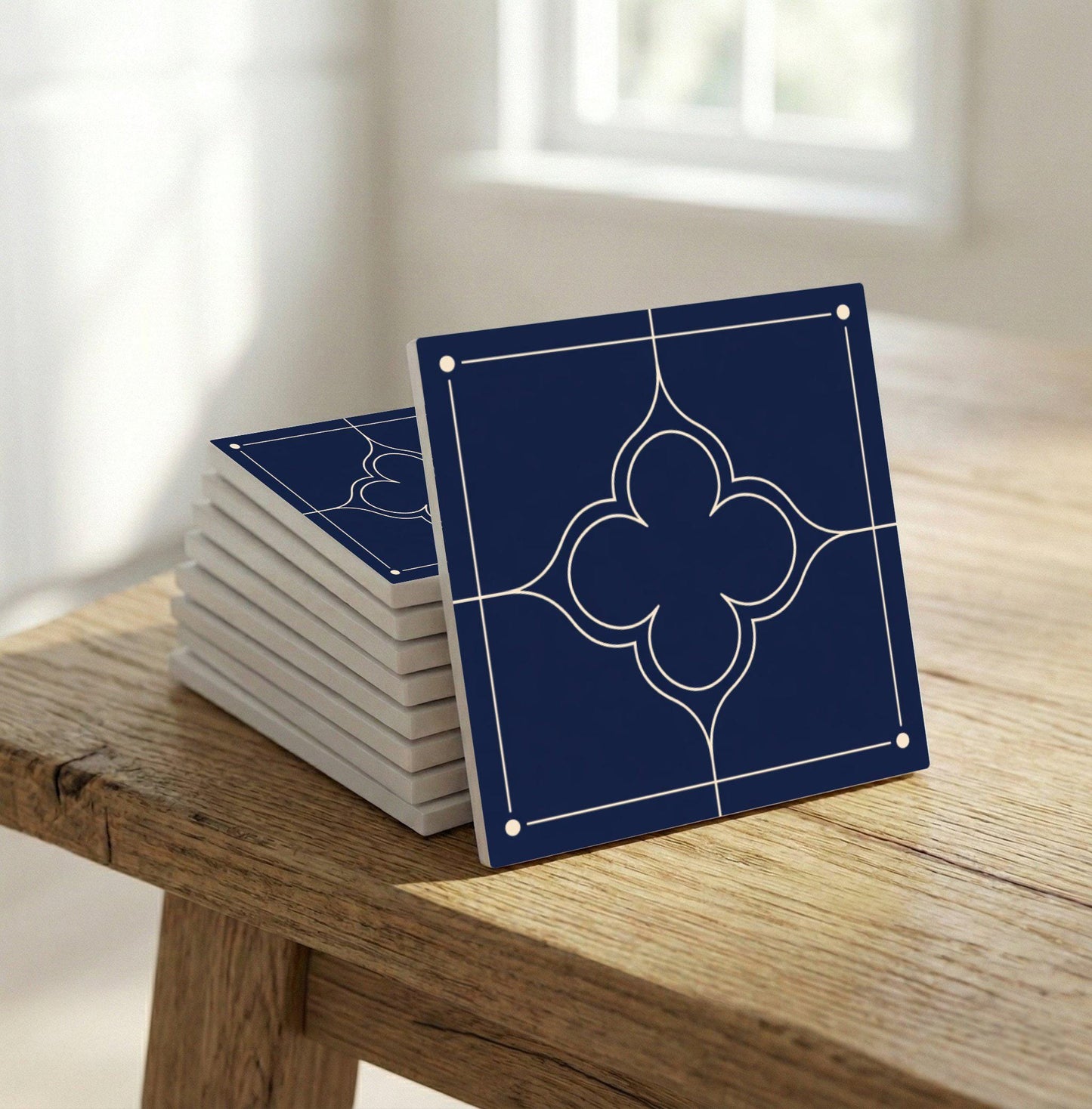 Ceramic Tile Paros Midnight — Vintage-Style Ornament