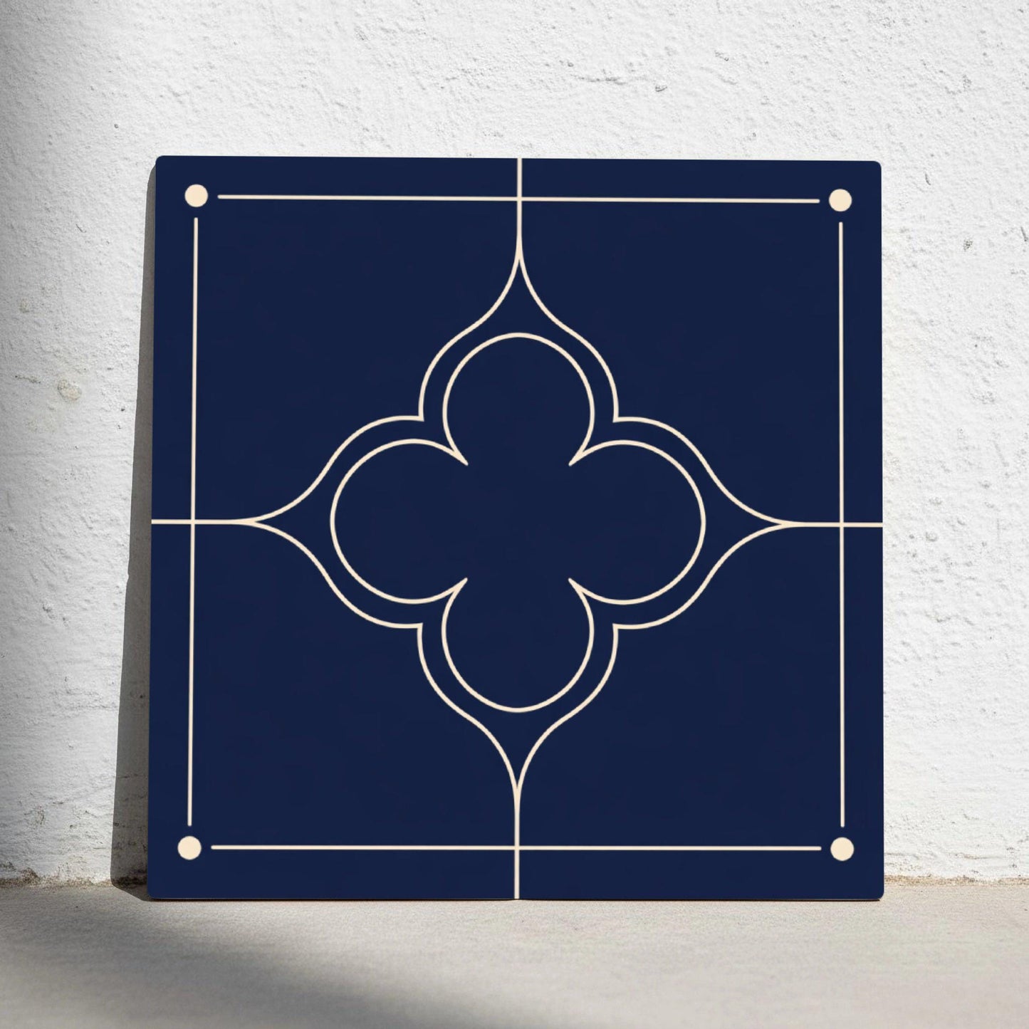 Ceramic Tile Paros Midnight — Vintage-Style Ornament