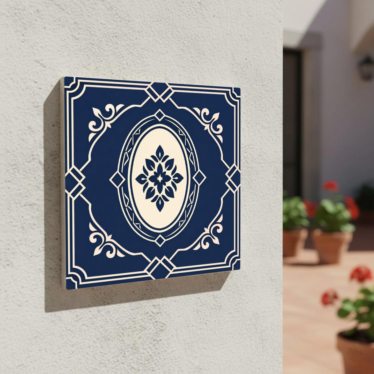 Bratislava Royal Blue — Geometric Pattern Decorative Tile
