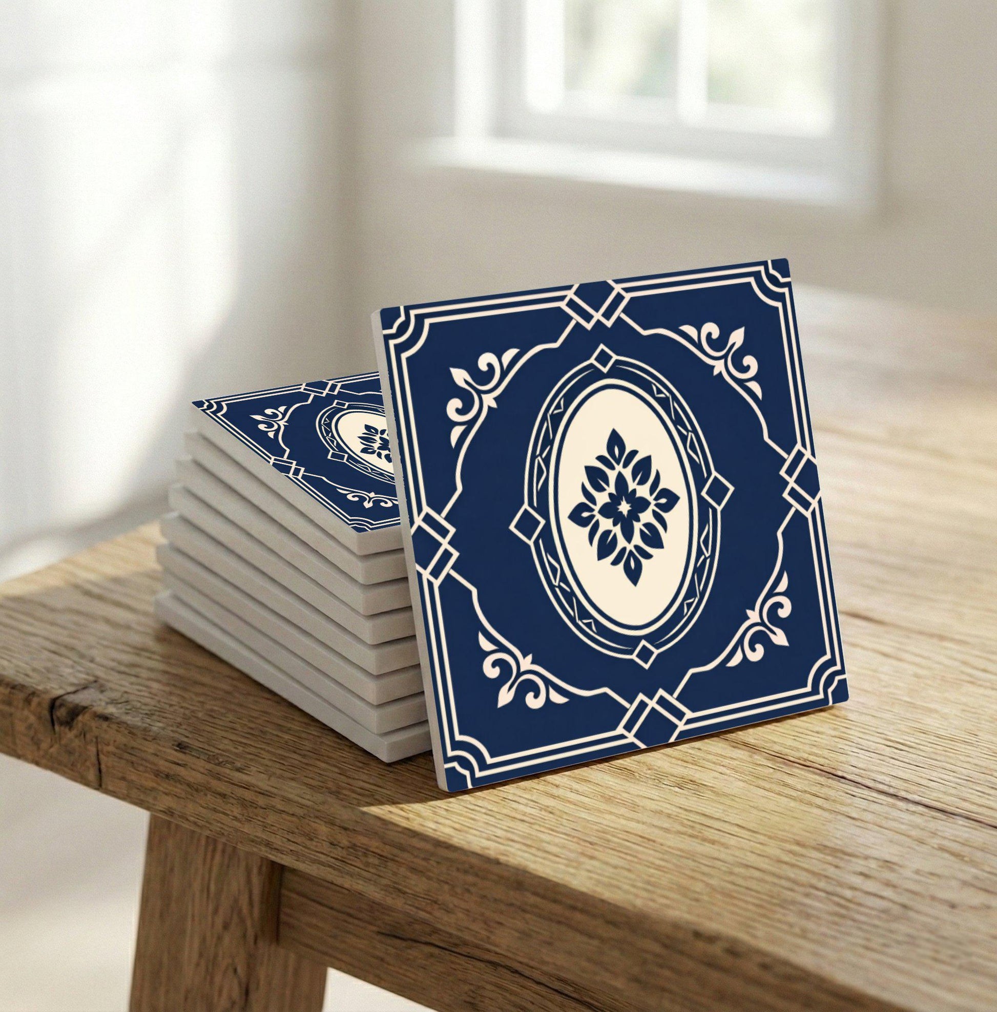 Bratislava Royal Blue — Geometric Pattern Decorative Tile