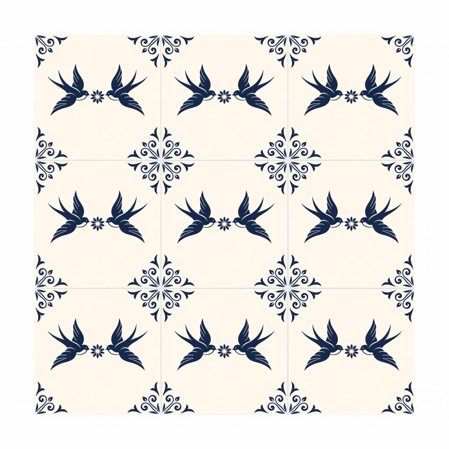 Odessa Bleu Hirondelle · Carreau Mural — Décor Côtier Méditerranéen