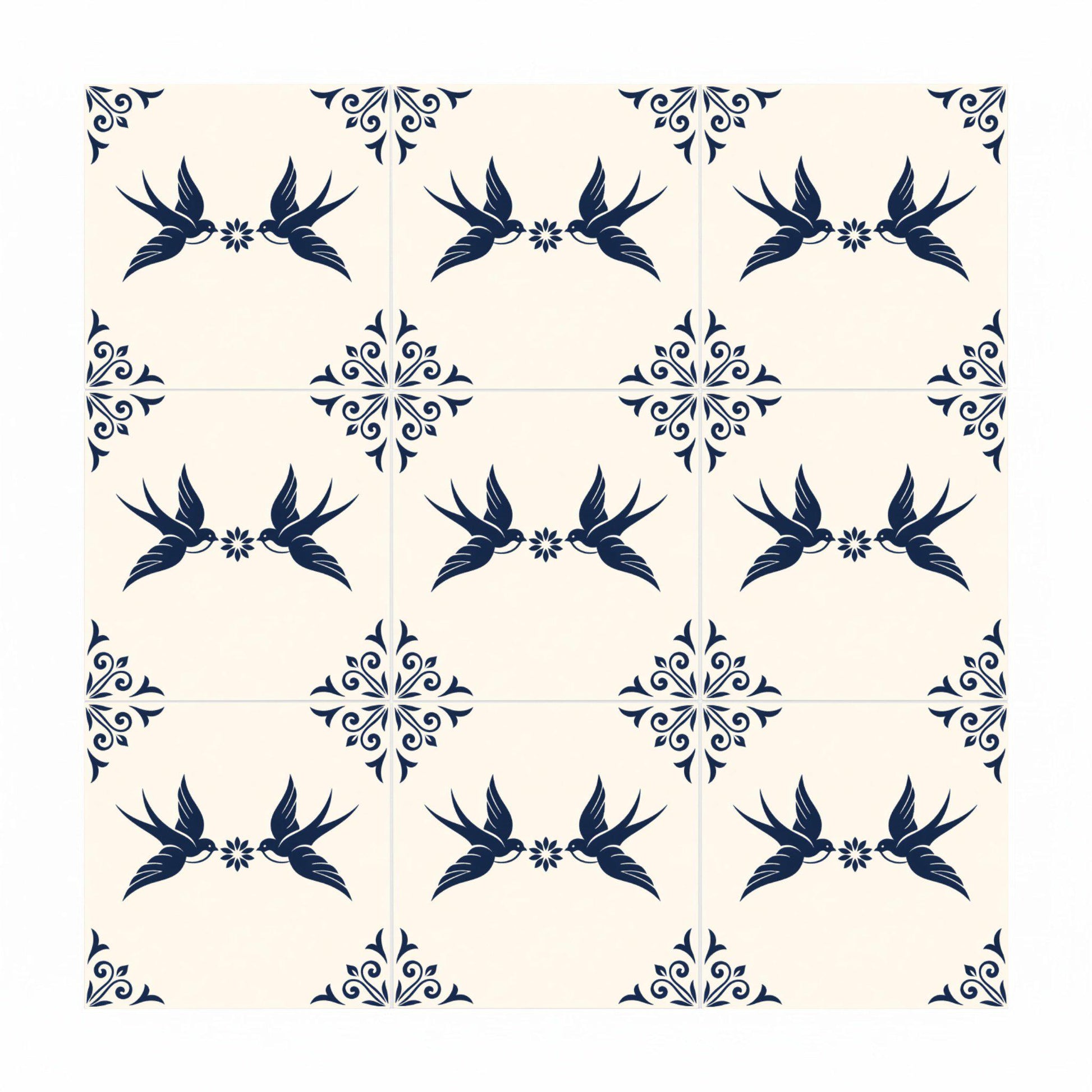 Odessa Bleu Hirondelle · Carreau Mural — Décor Côtier Méditerranéen