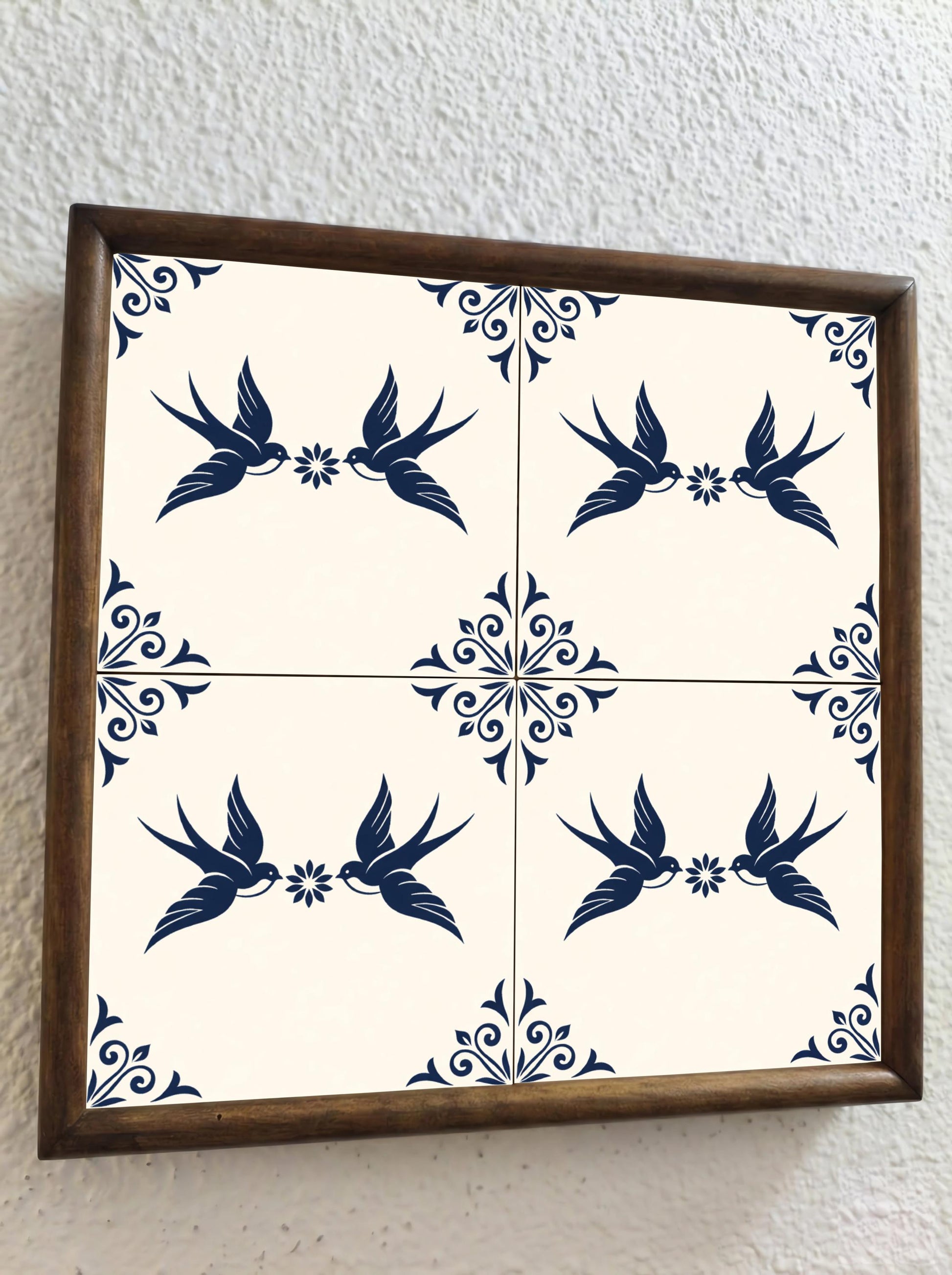 Odessa Bleu Hirondelle · Carreau Mural — Décor Côtier Méditerranéen