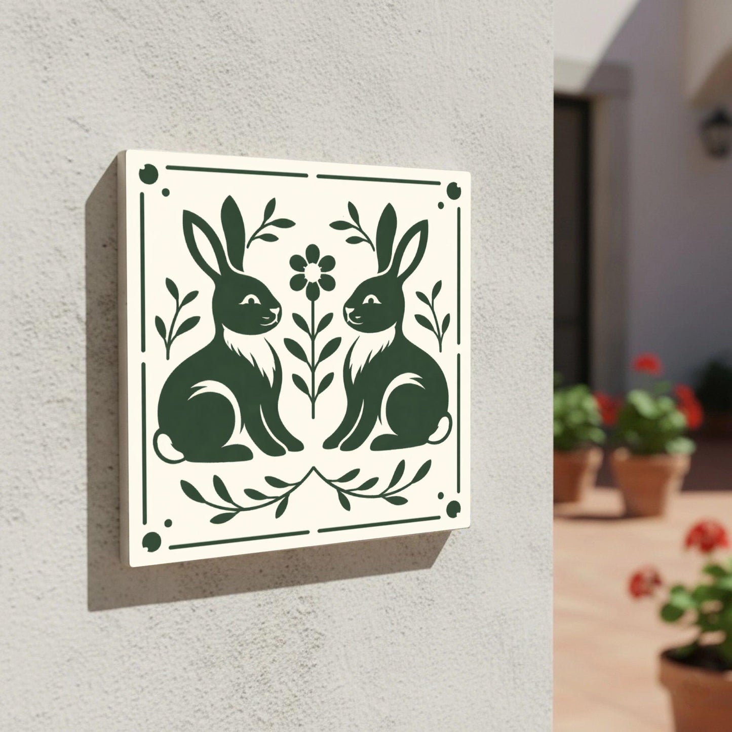 Salzburg Rabbit · Carreau Mural — Ornement Style Vintage