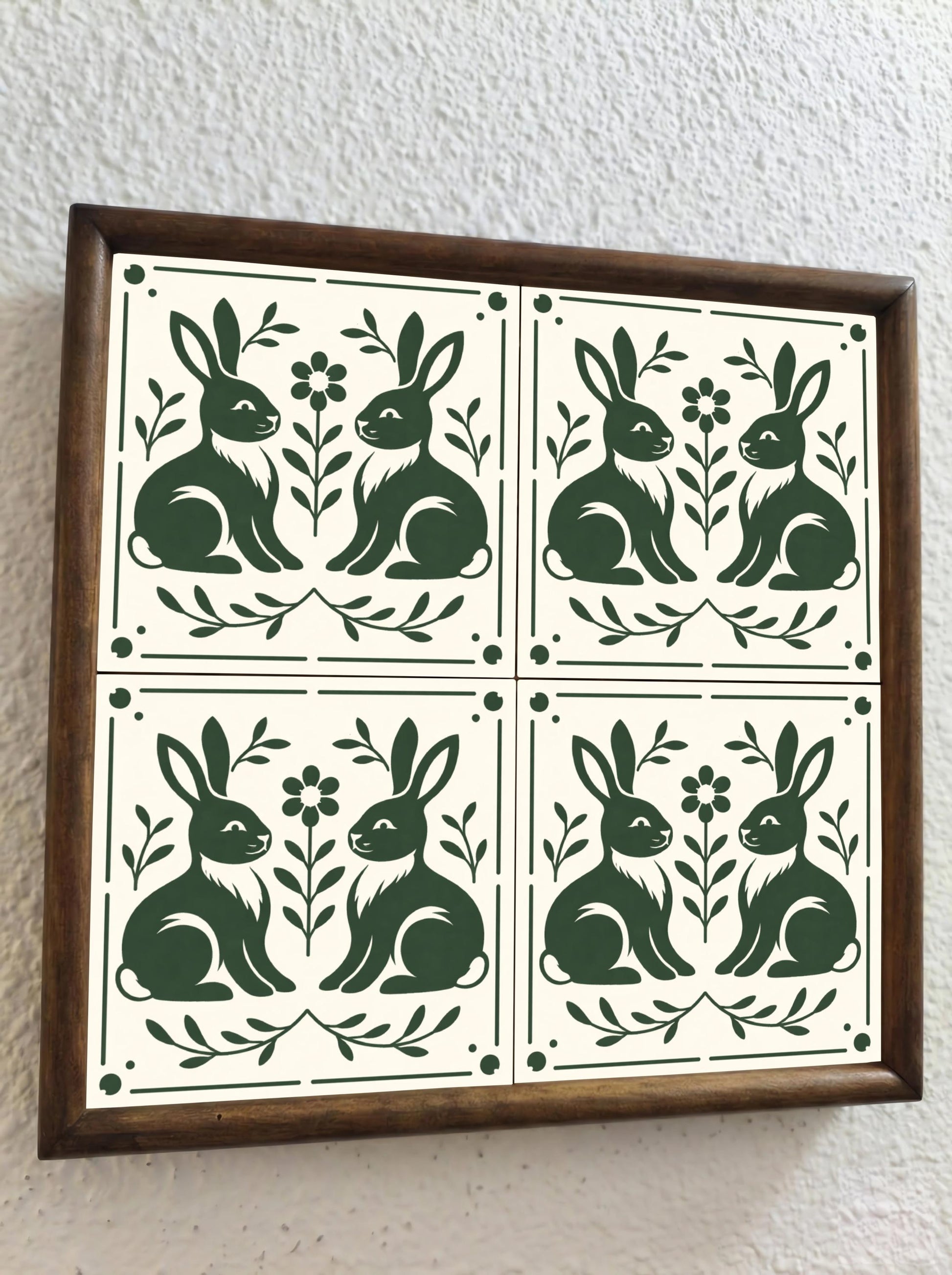 Salzburg Rabbit · Carreau Mural — Ornement Style Vintage