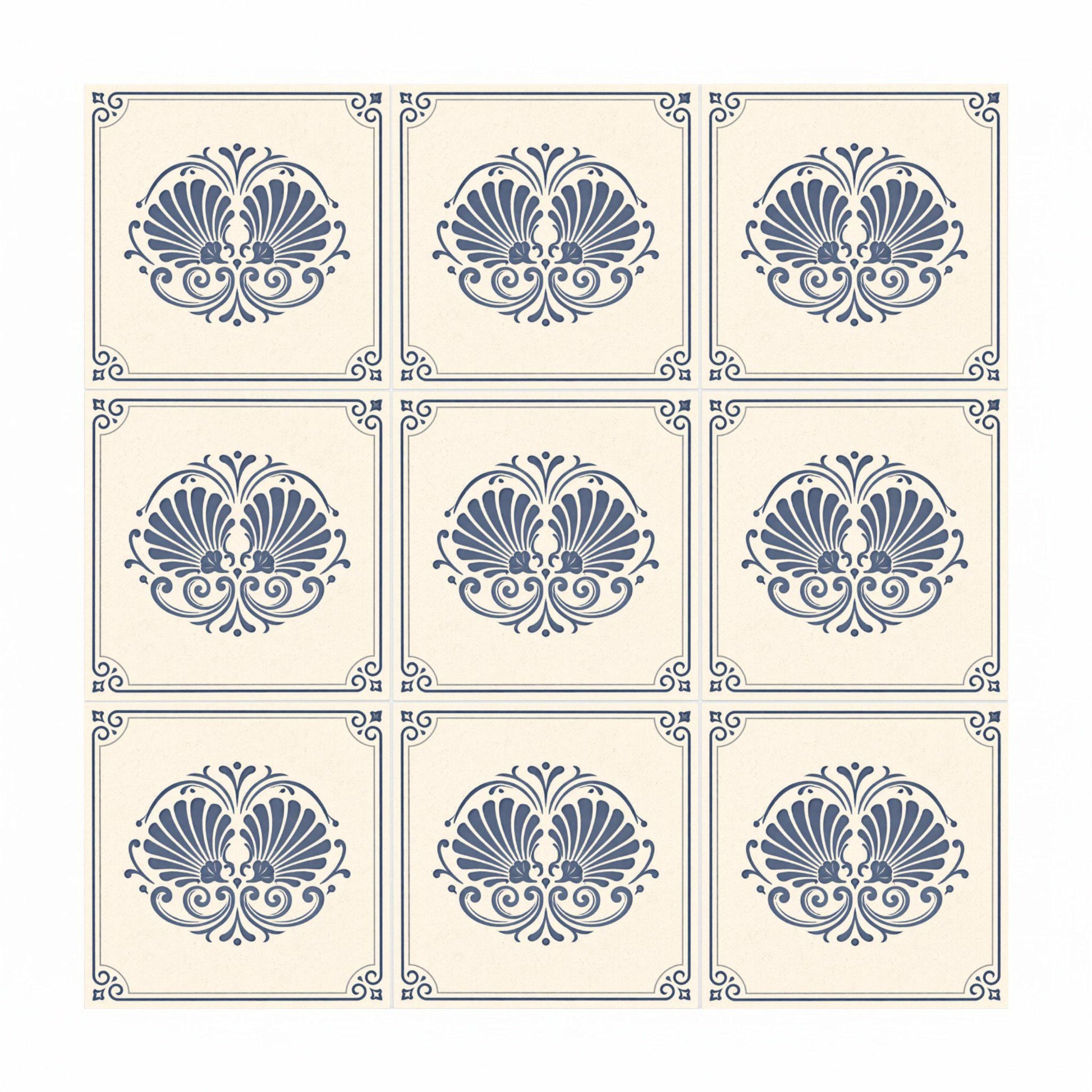 Azulejo Azul concha
