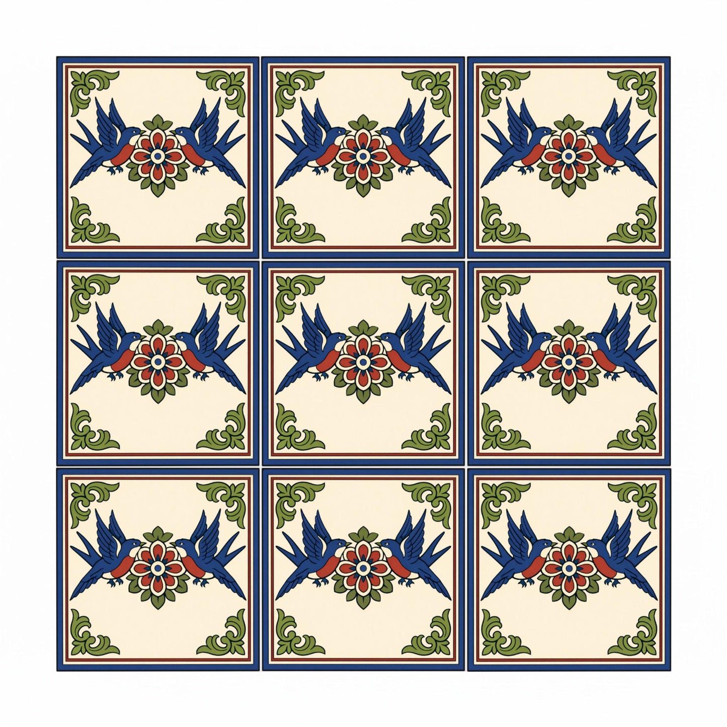 Azulejo Seville Swallow