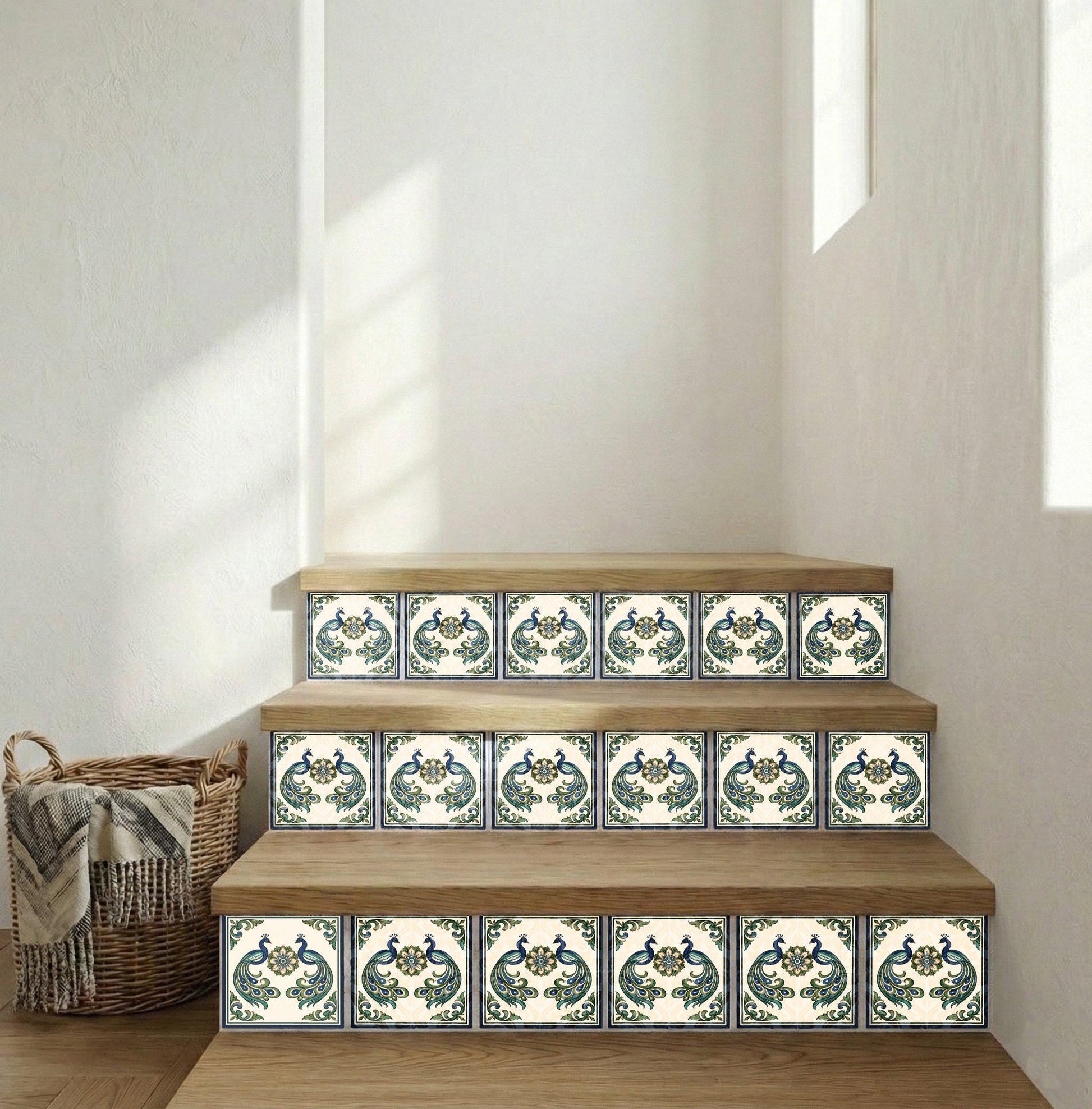 Azulejo Jaipur indio real pavo real