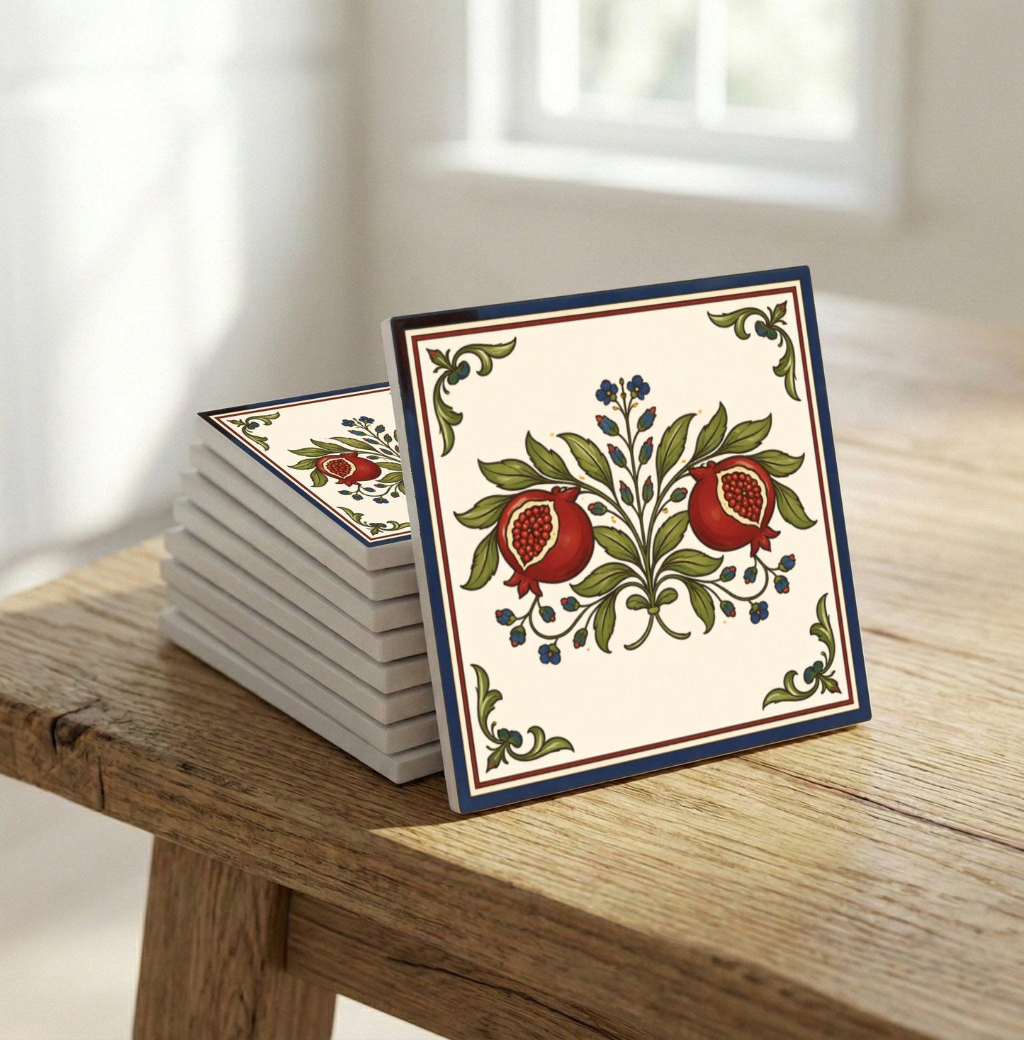 Azulejo-Fliese Granatapfel, Spanien Granatapfel — Maurisch-andalusisches Muster