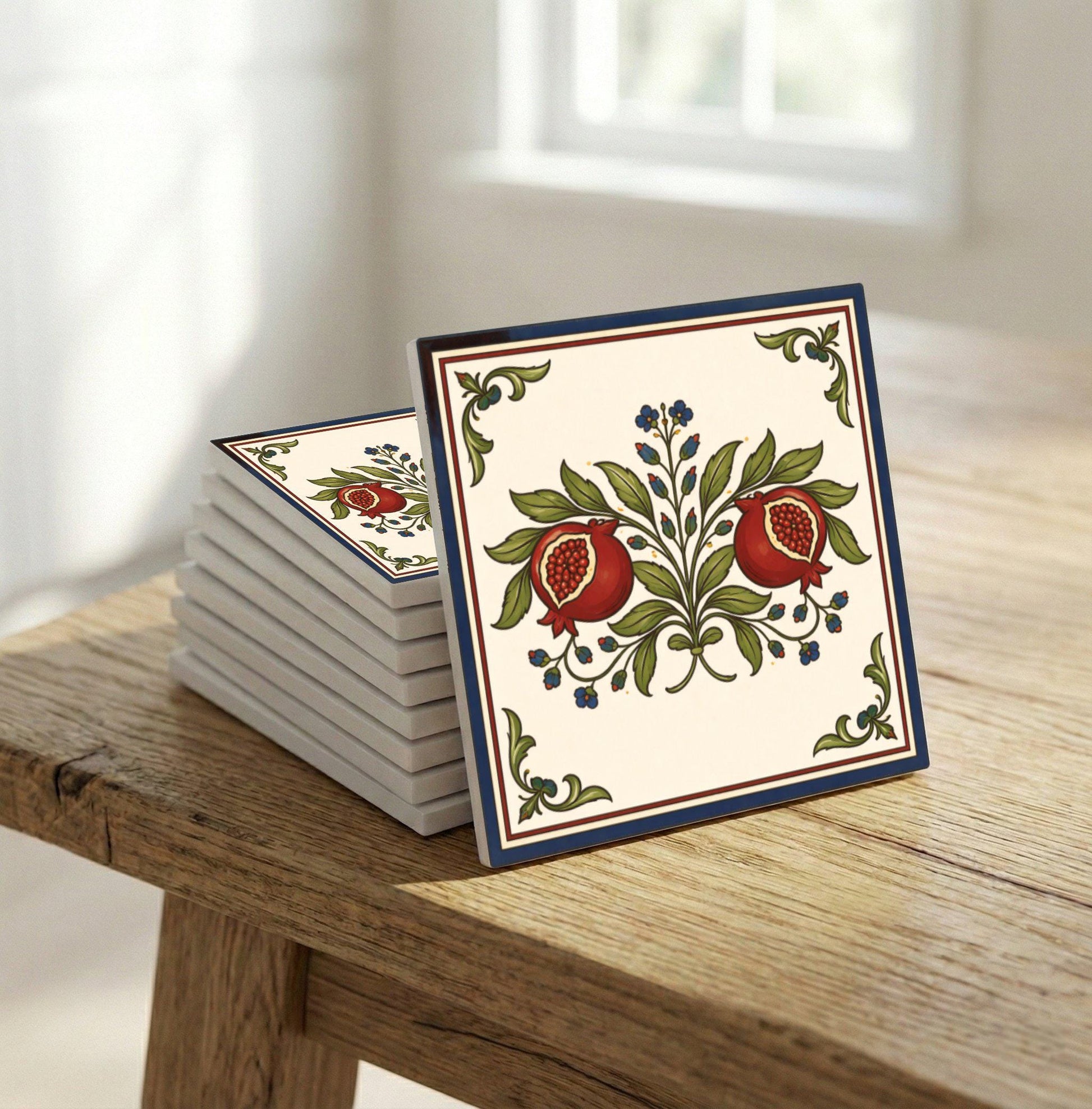 Azulejo-Fliese Granatapfel, Spanien Granatapfel — Maurisch-andalusisches Muster