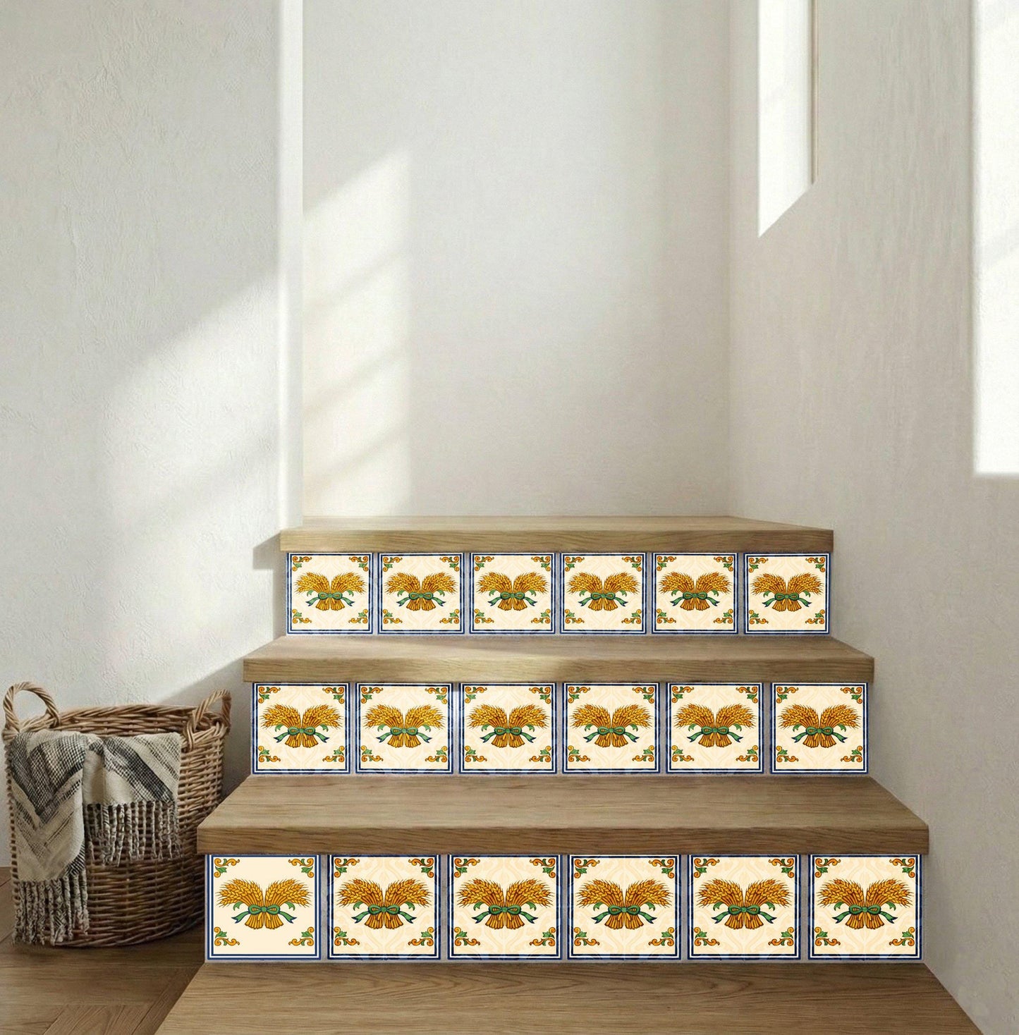 Tuscany Wheat Sheaf — Classic Decorative Pattern Ceramic Tile