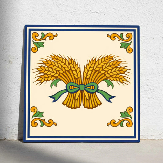 Azulejo Tuscany Wheat Sheaf