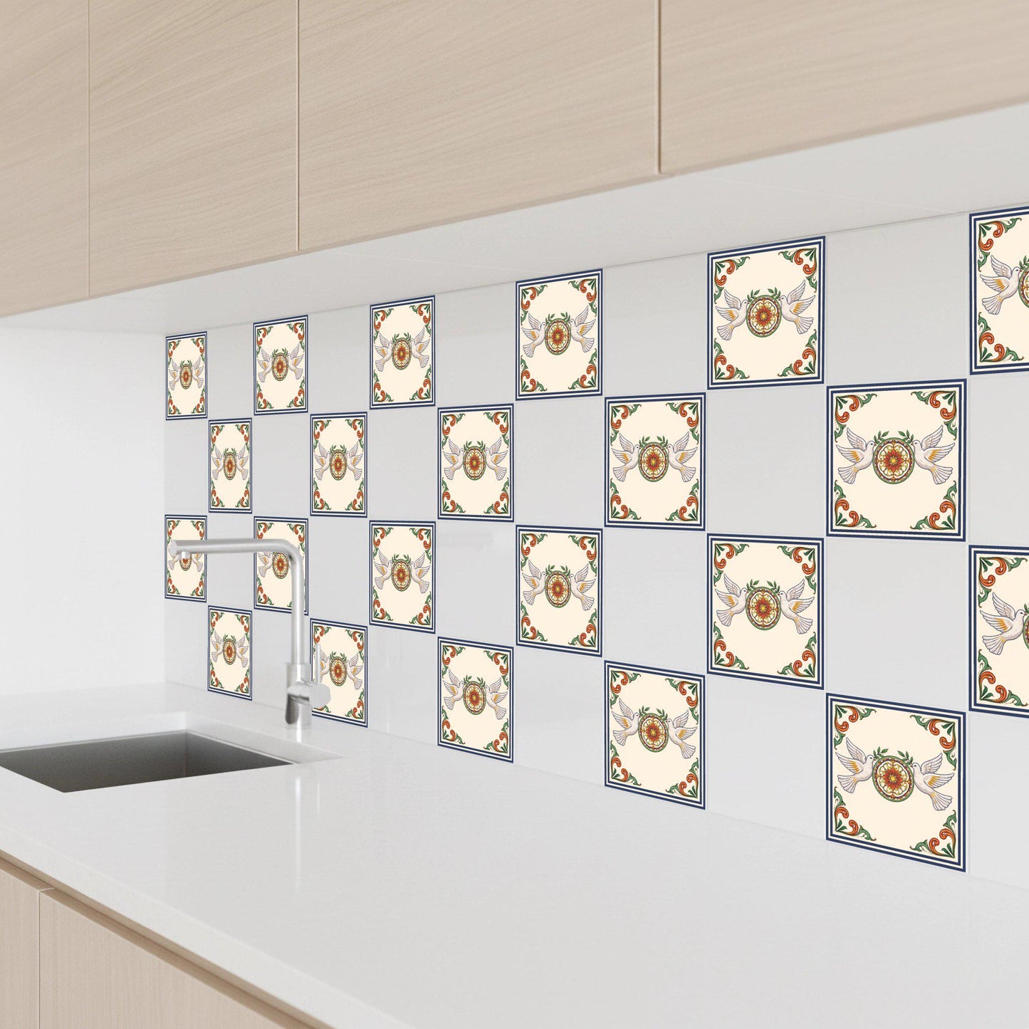 Meissen, Germany Dove — Contemporary Geometric Décor Decorative Tile