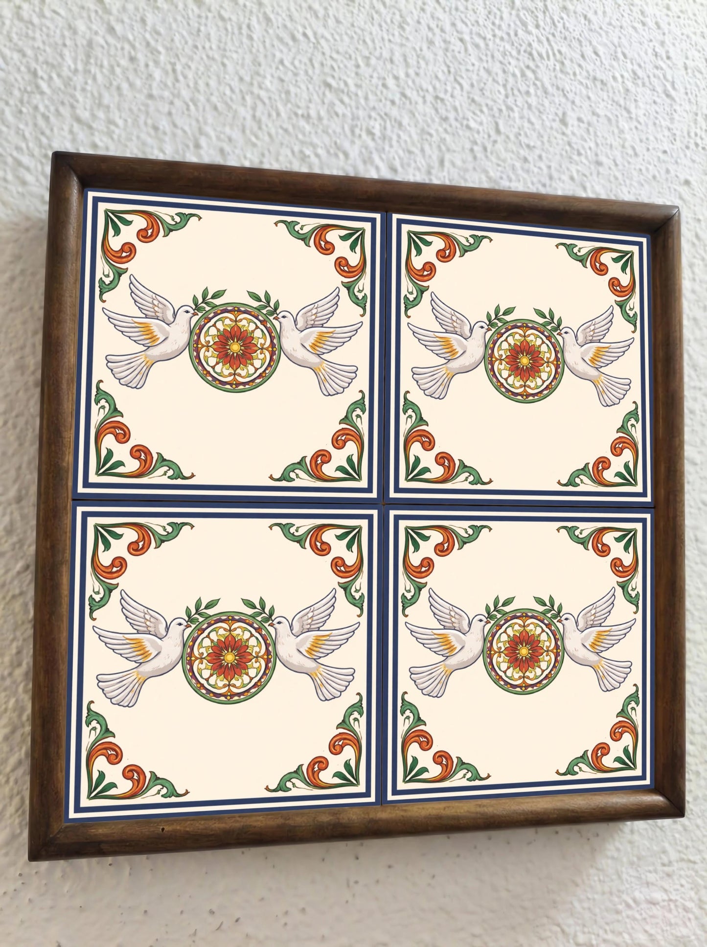 Meissen, Germany Dove — Contemporary Geometric Décor Decorative Tile