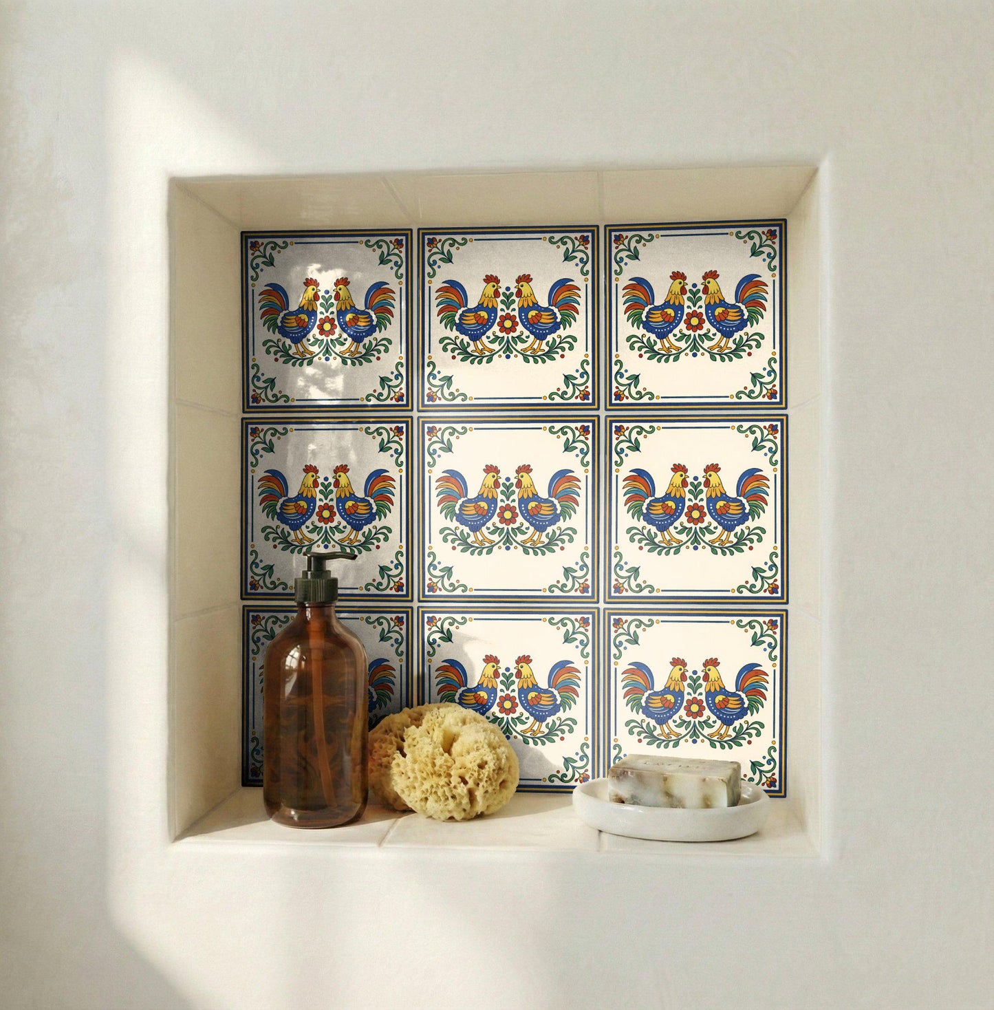 Carreau Vietri sul Mare gallo · Décor Intemporel