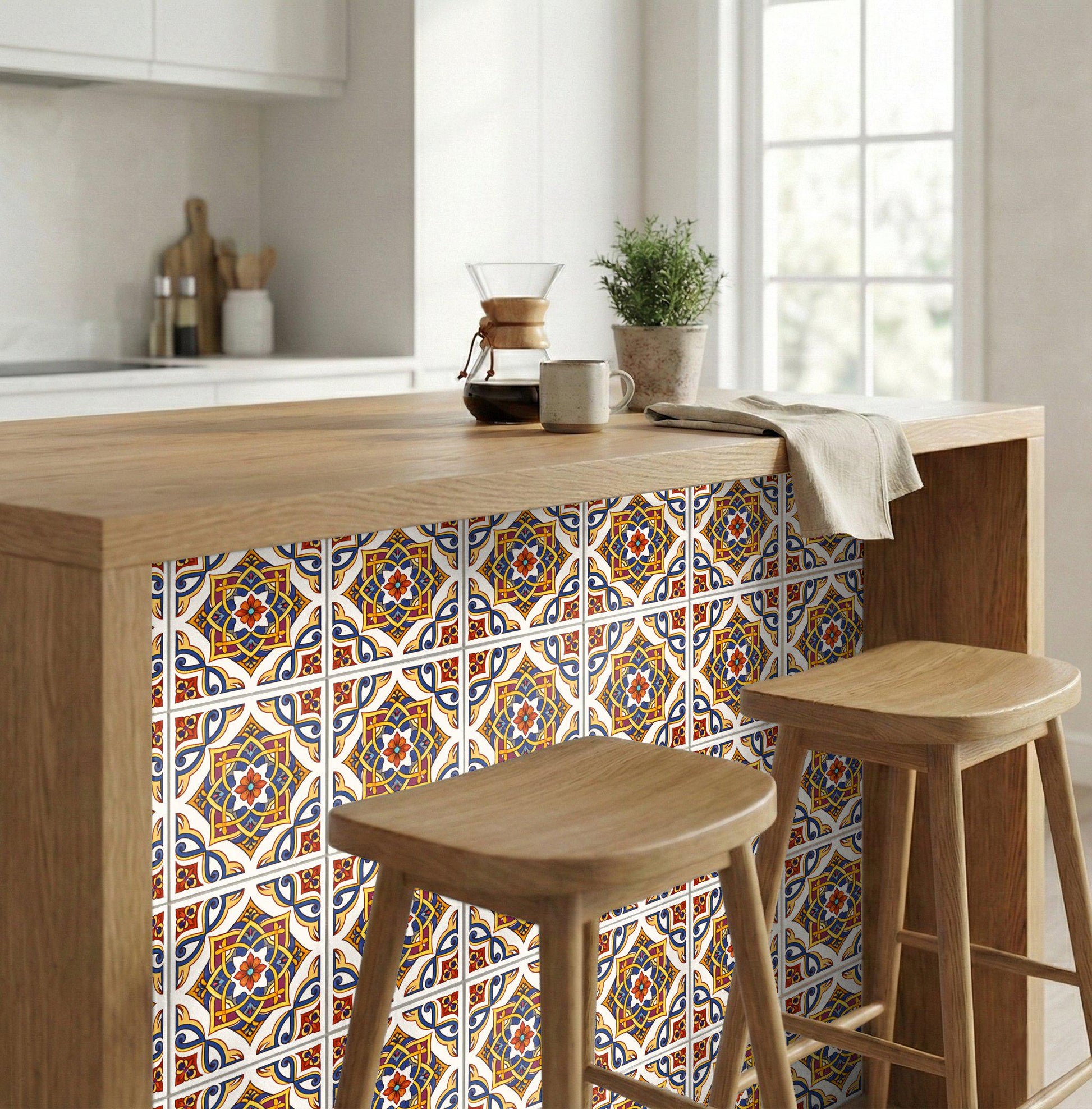 Majolika von Traditionelles Erbe · Keramik-Wandfliese — Modernes geometrisches Design