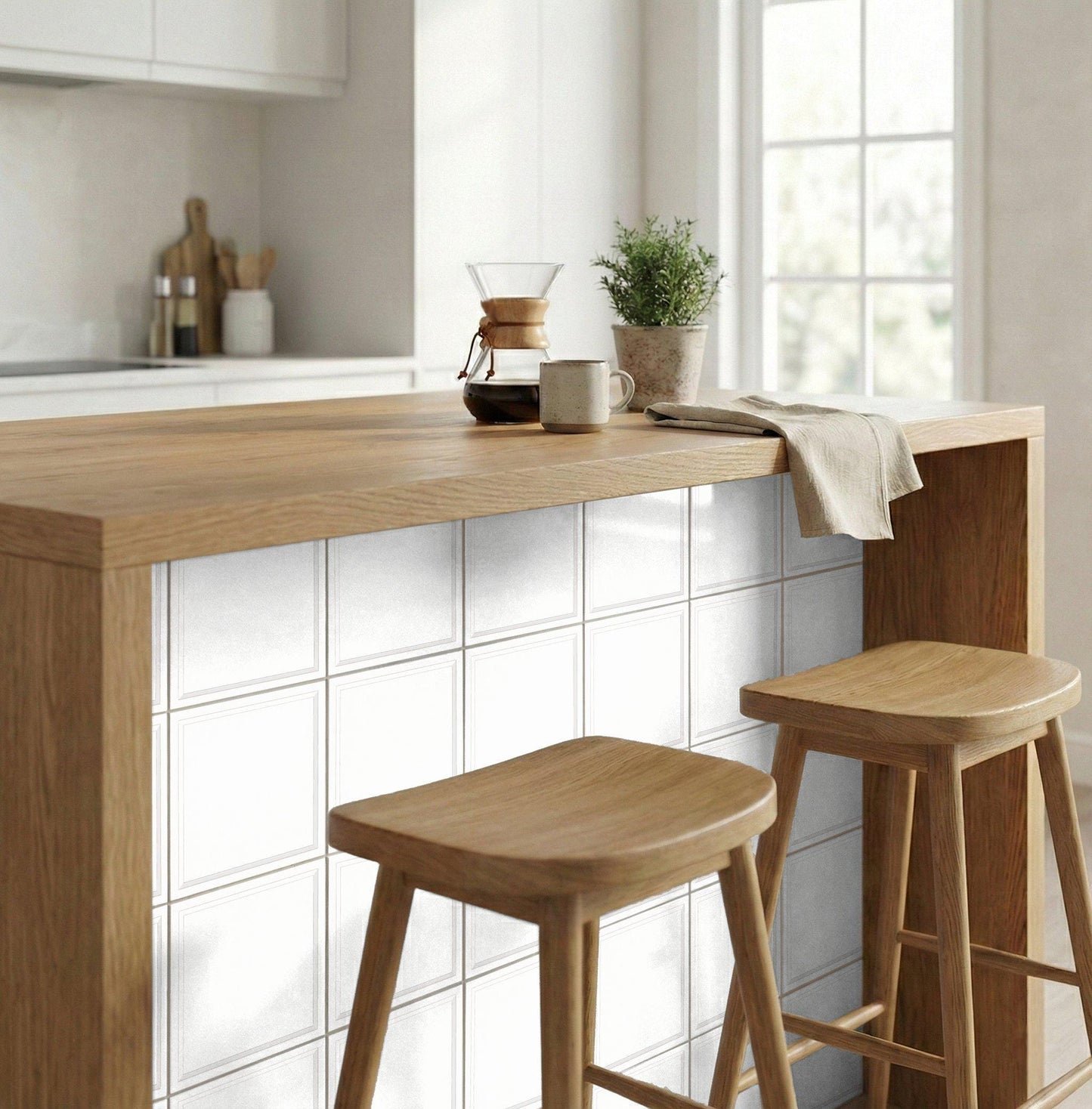 White Architectural Frame — Timeless Decorative Design Decorative Tile