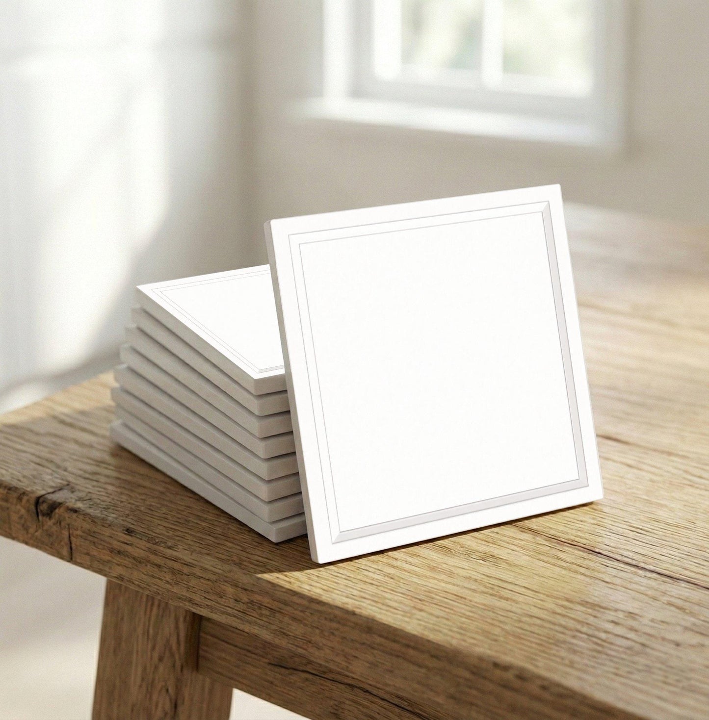 White Architectural Frame — Timeless Decorative Design Decorative Tile