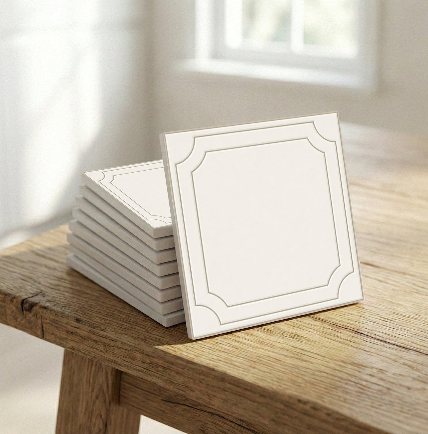 Ceramic Tile Suave marfil arquitectónico — Vintage-Style Ornament
