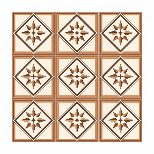 Azulejo Rosa de los vientos estrella mediterráneo