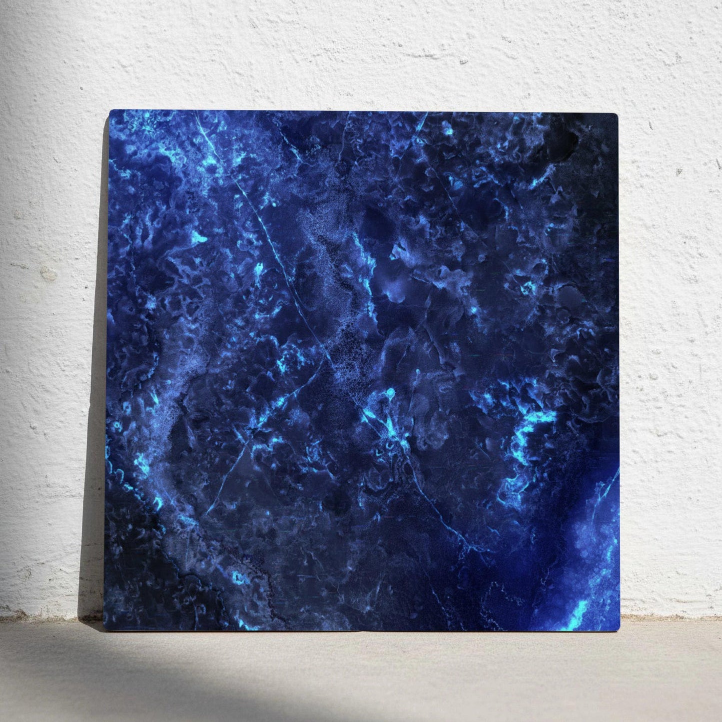Midnight Sapphire — Vintage-Style Ornament Ceramic Tile
