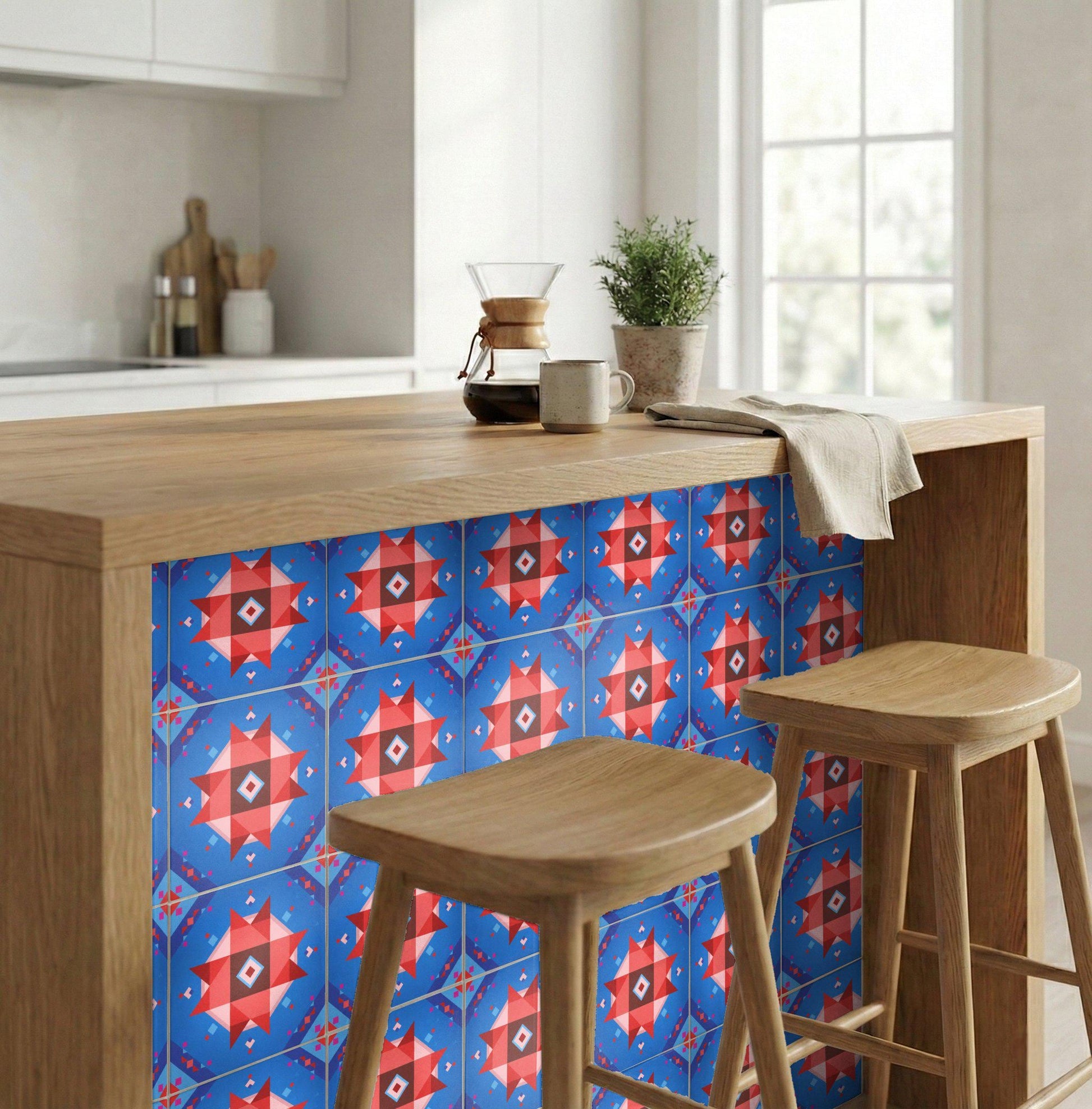 Pop Geometric Star · Ceramic Wall Tile — Geometric Pattern