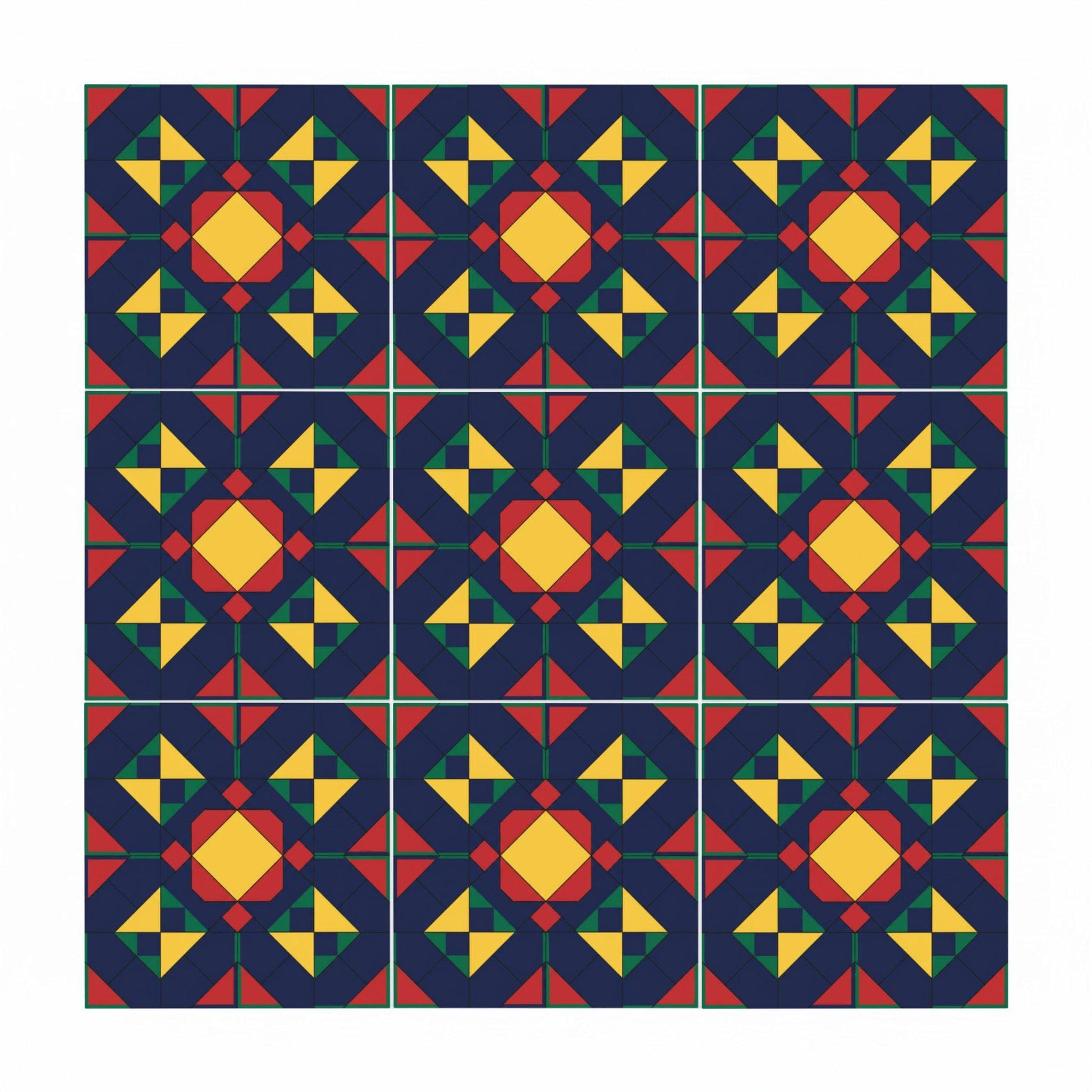 Ceramic Tile Bauhaus Geometry — Modern Geometric Design