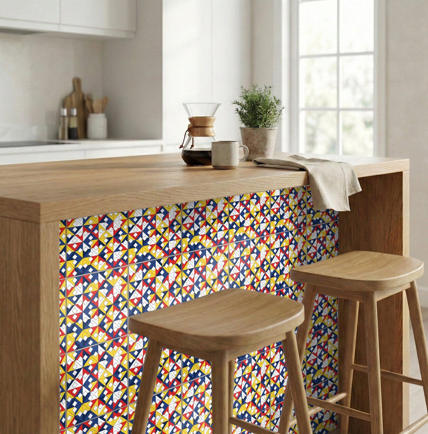 Ceramic Tile Primary Geometry — Modern Geometric Design