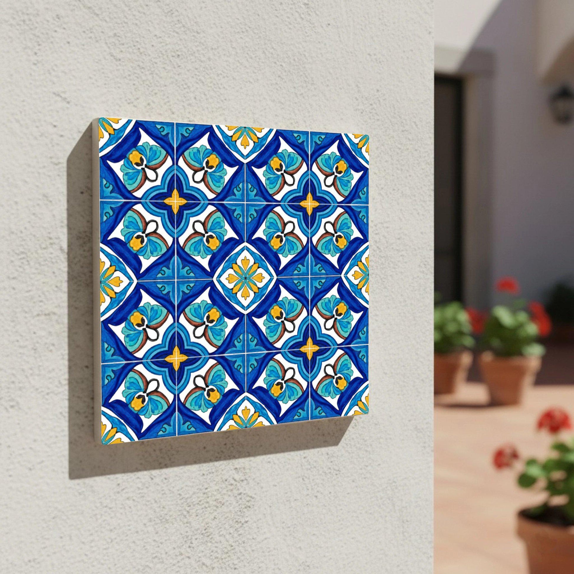 Butterfly Talavera — Piastrella in Ceramica, Mattonella Folk Messicana