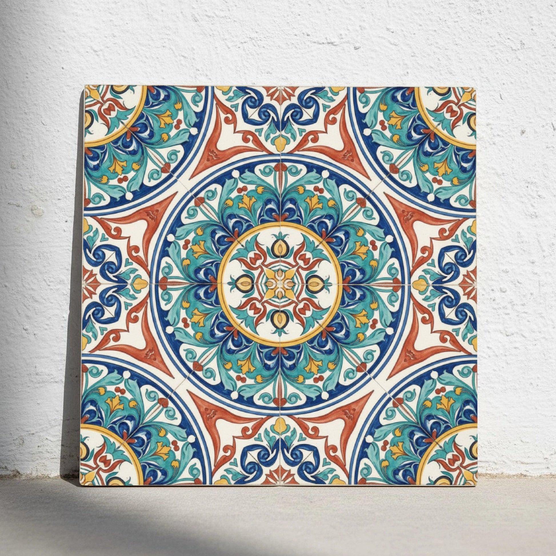 Azulejo Málaga ornamental medallón