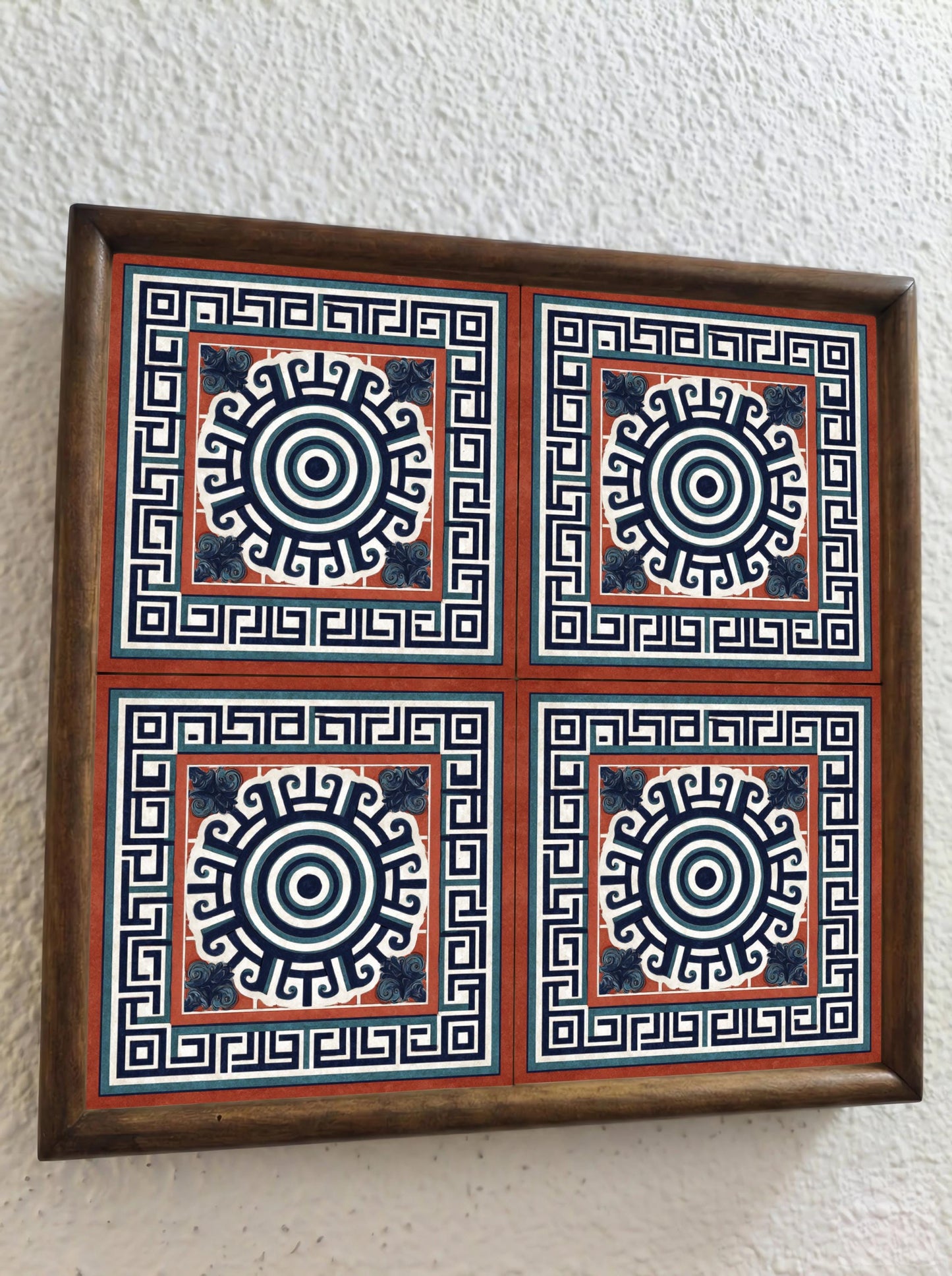 Mäander Mediterran · Keramik-Wandfliese — Zeitgemäßer Geometrie-Dekor