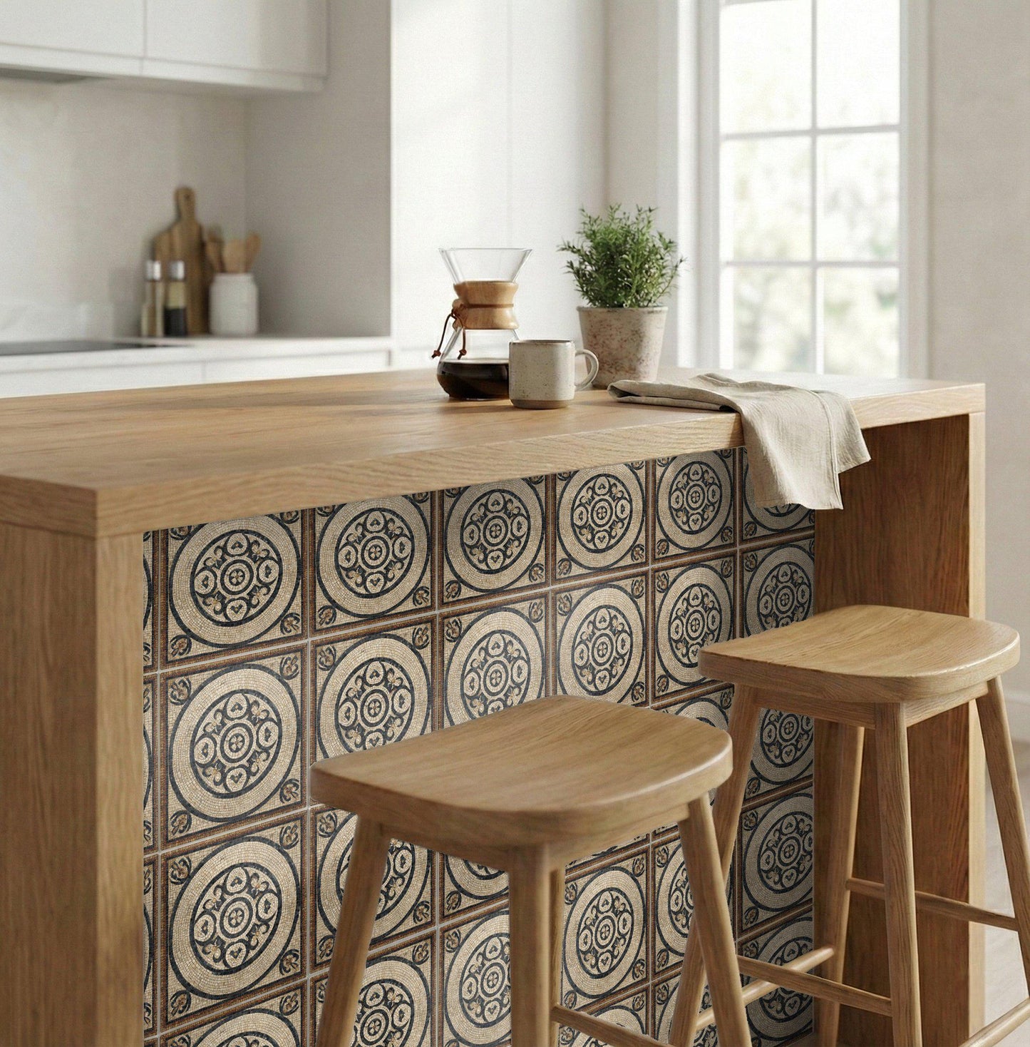Azulejo-Fliese Römisch Mosaik Stil — Modernes geometrisches Design