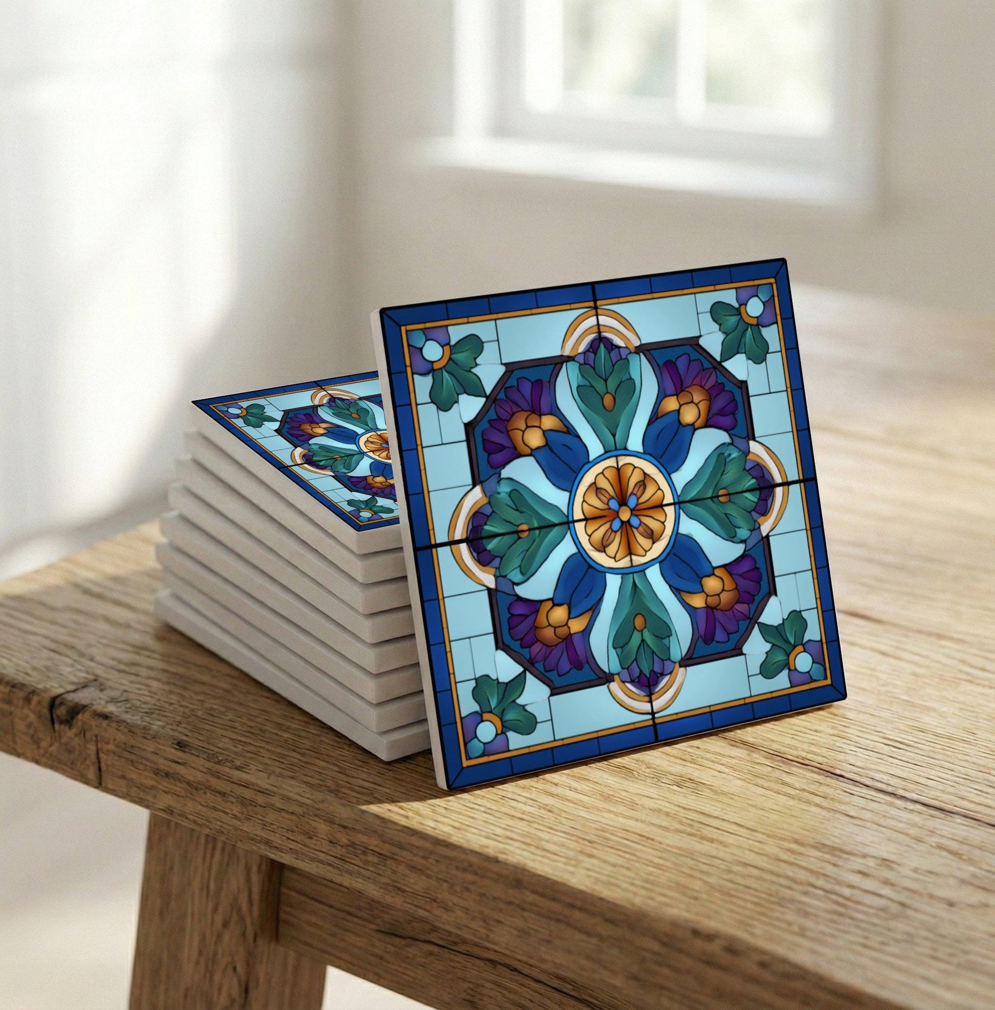 Fliese Chartres Inspiriert · Präzise Linien-Geometrie