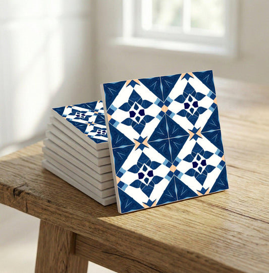 Azulejo Azul geométrico