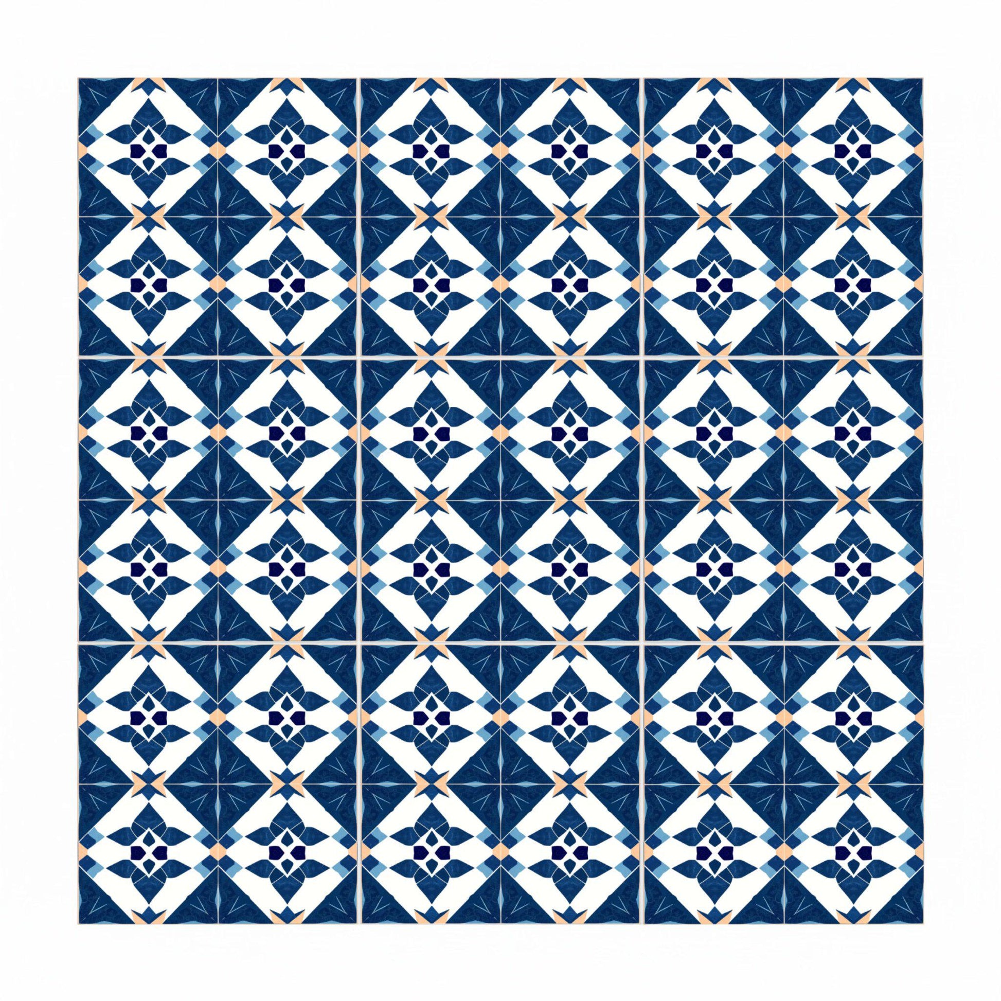 Azulejo Azul geométrico