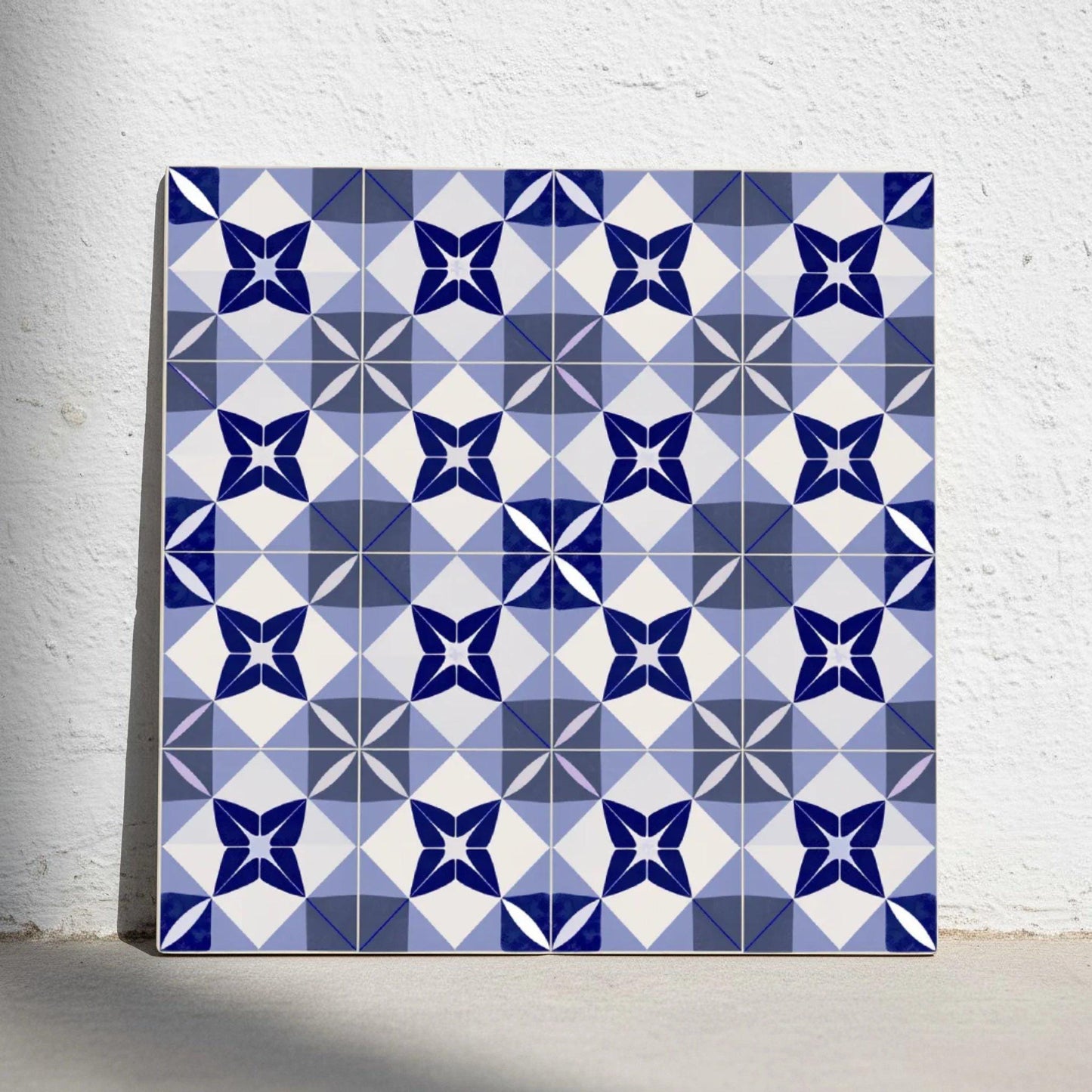 Azulejo Lyon azul geométrico
