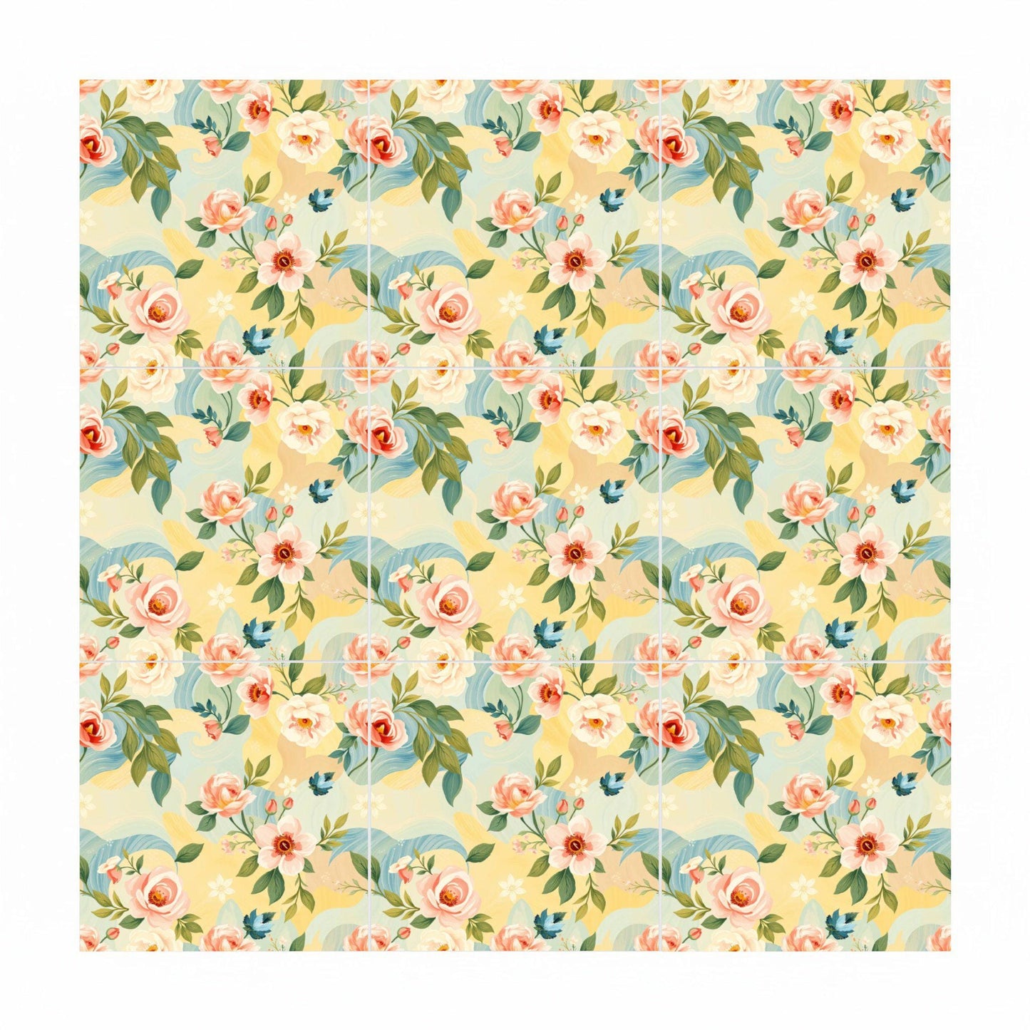Azulejo Pastel floral