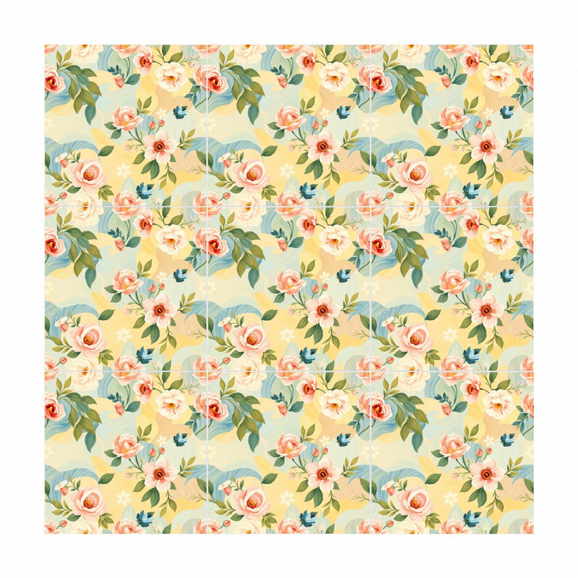 Azulejo Pastel floral