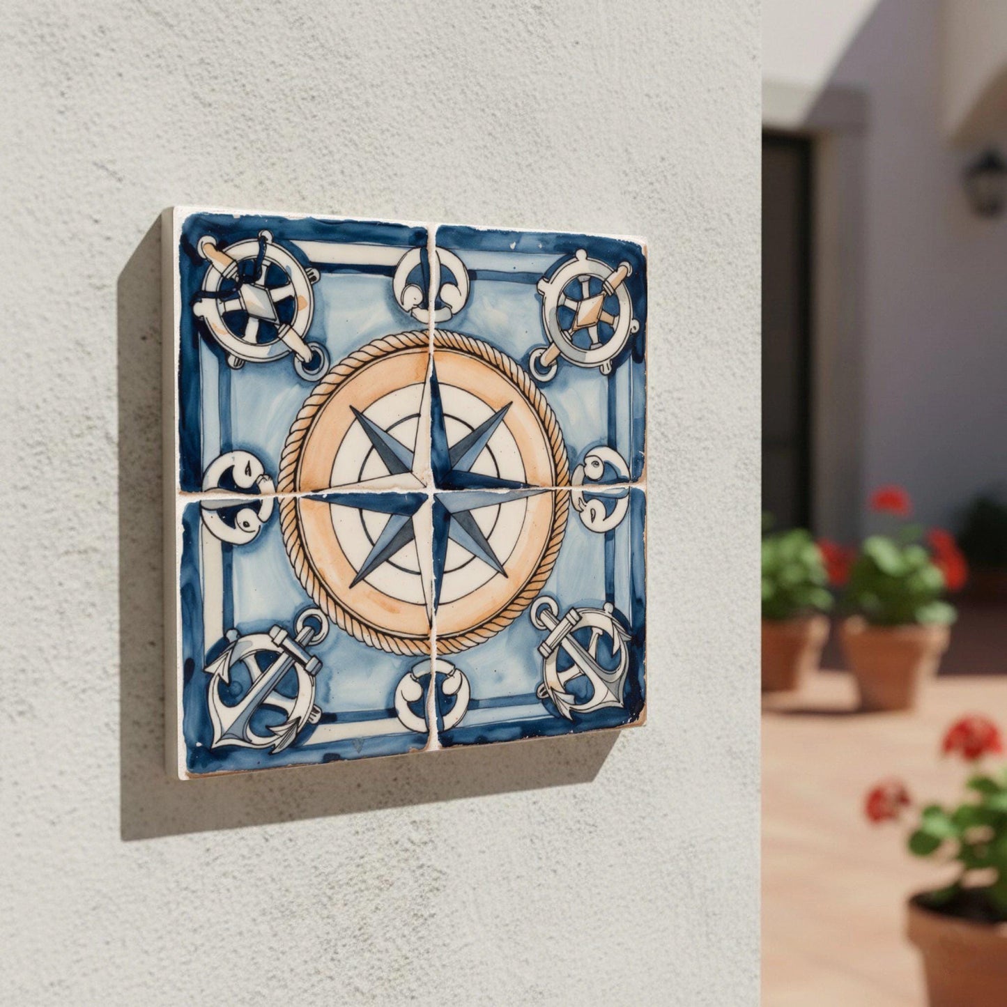 Azulejo Atlántico rosa de los vientos