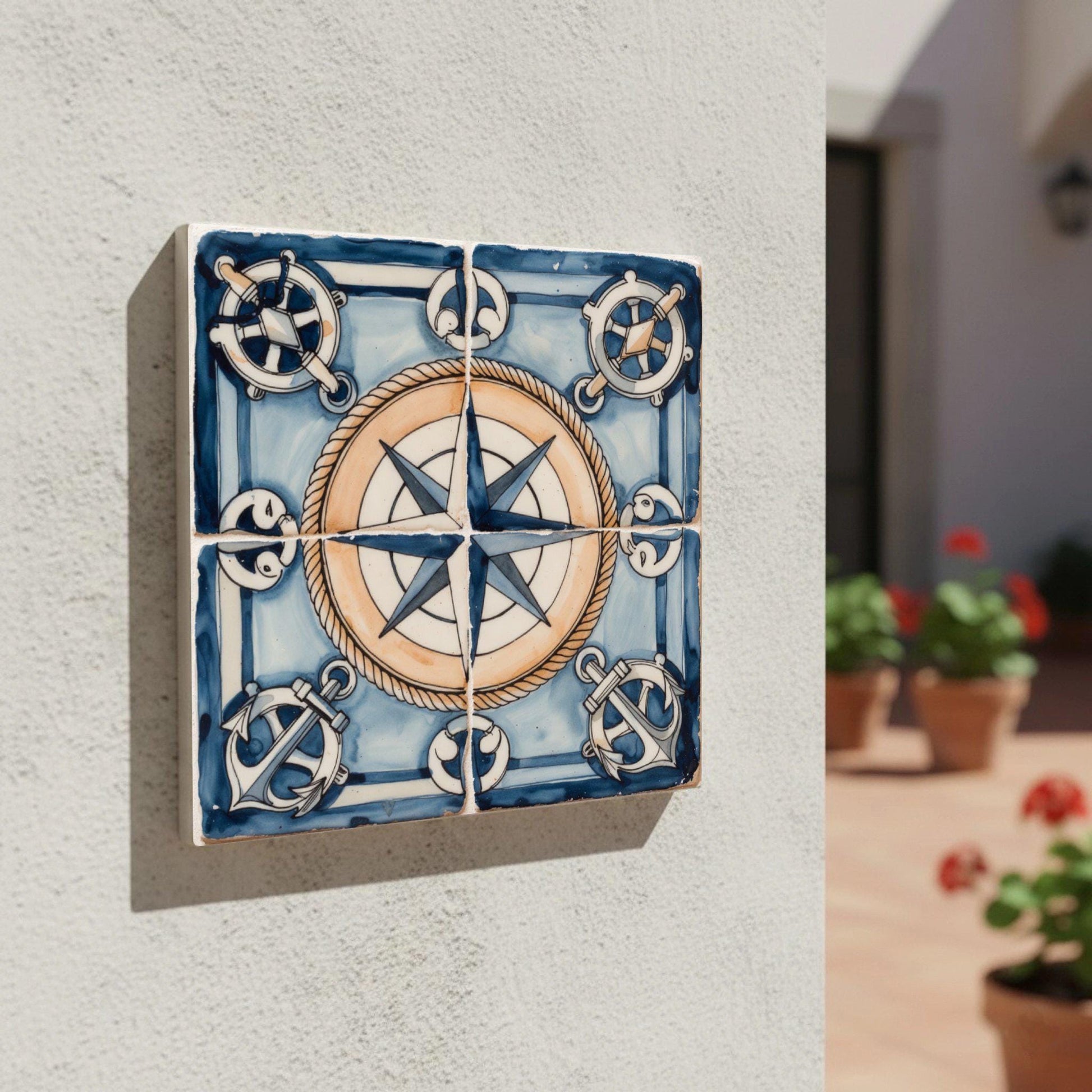 Azulejo Atlántico rosa de los vientos