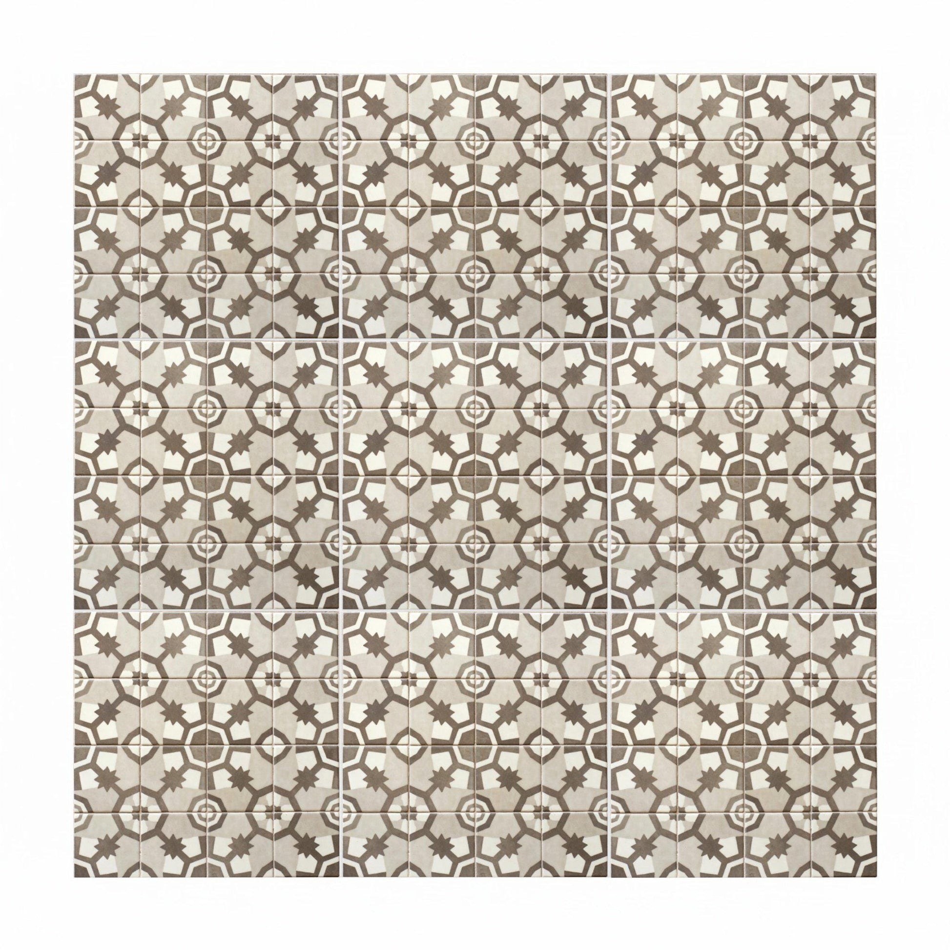 Ceramic Tile Limestone Moorish Star — Andalusian Spanish Style