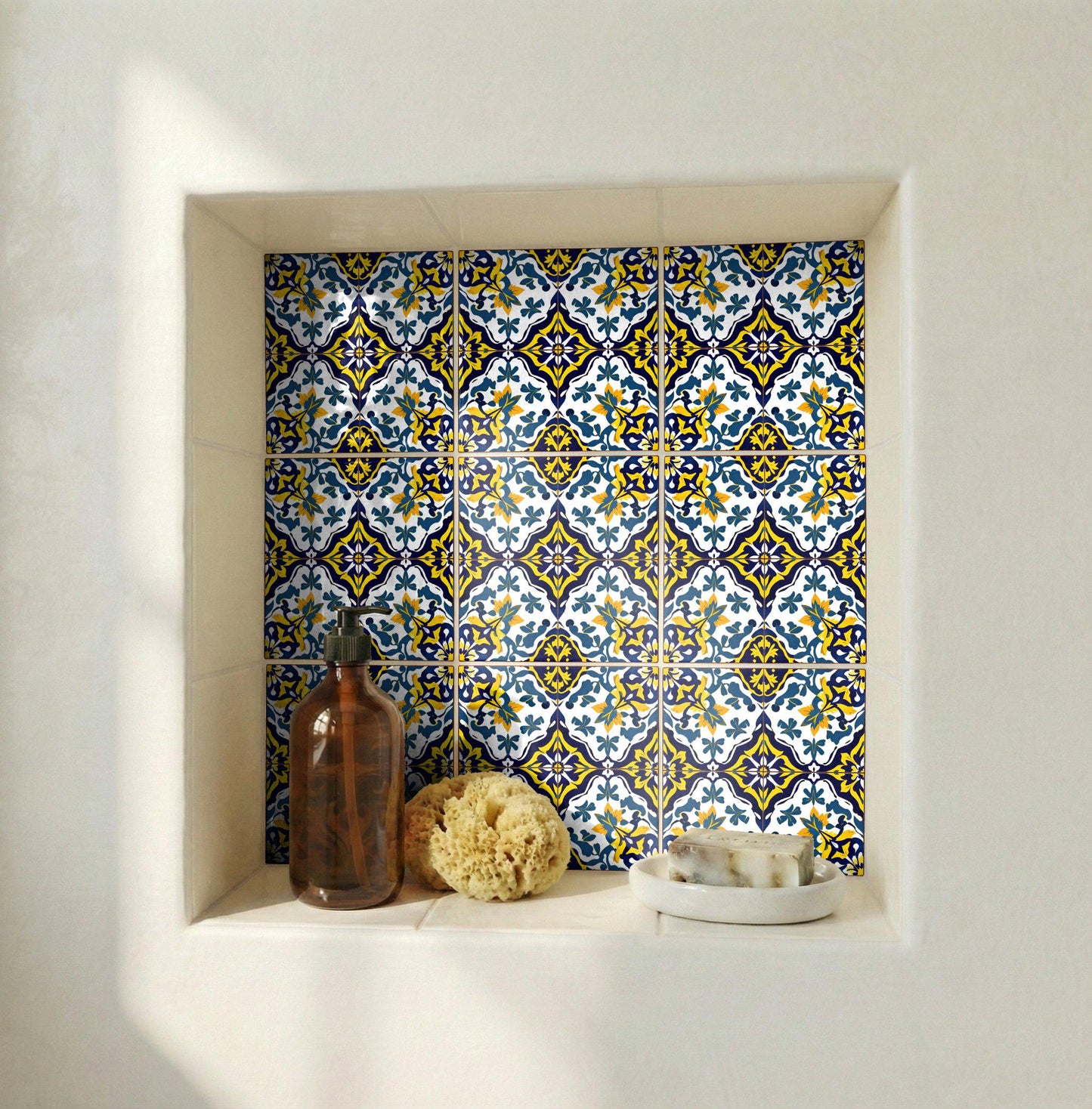 Marseille Provençal · Keramik-Wandfliese — Ornament im Vintage-Stil